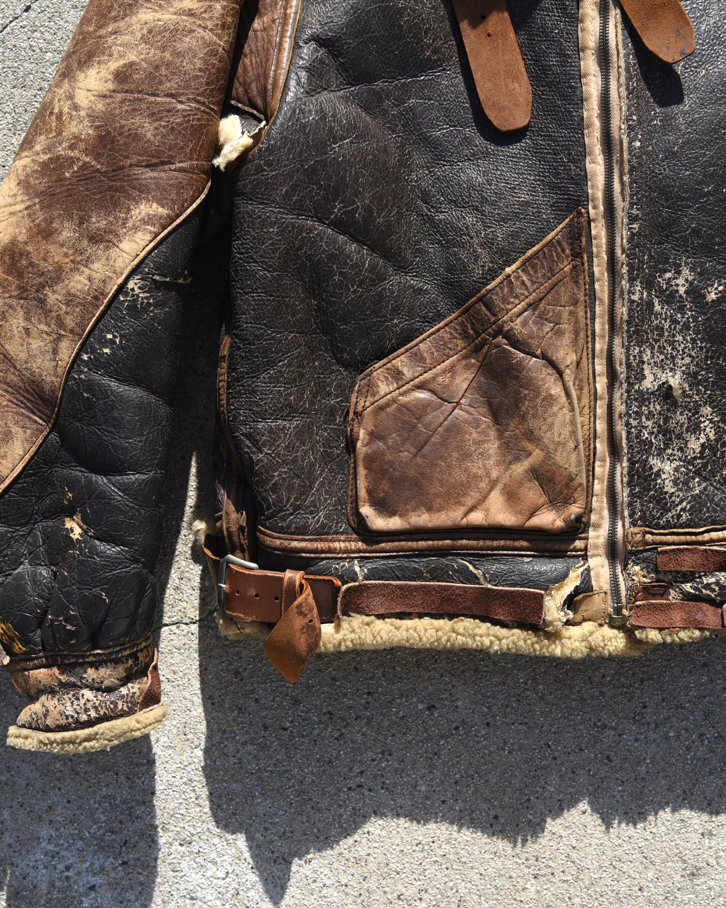 1940s U.S. Army B3 Shearling Leather Jacket