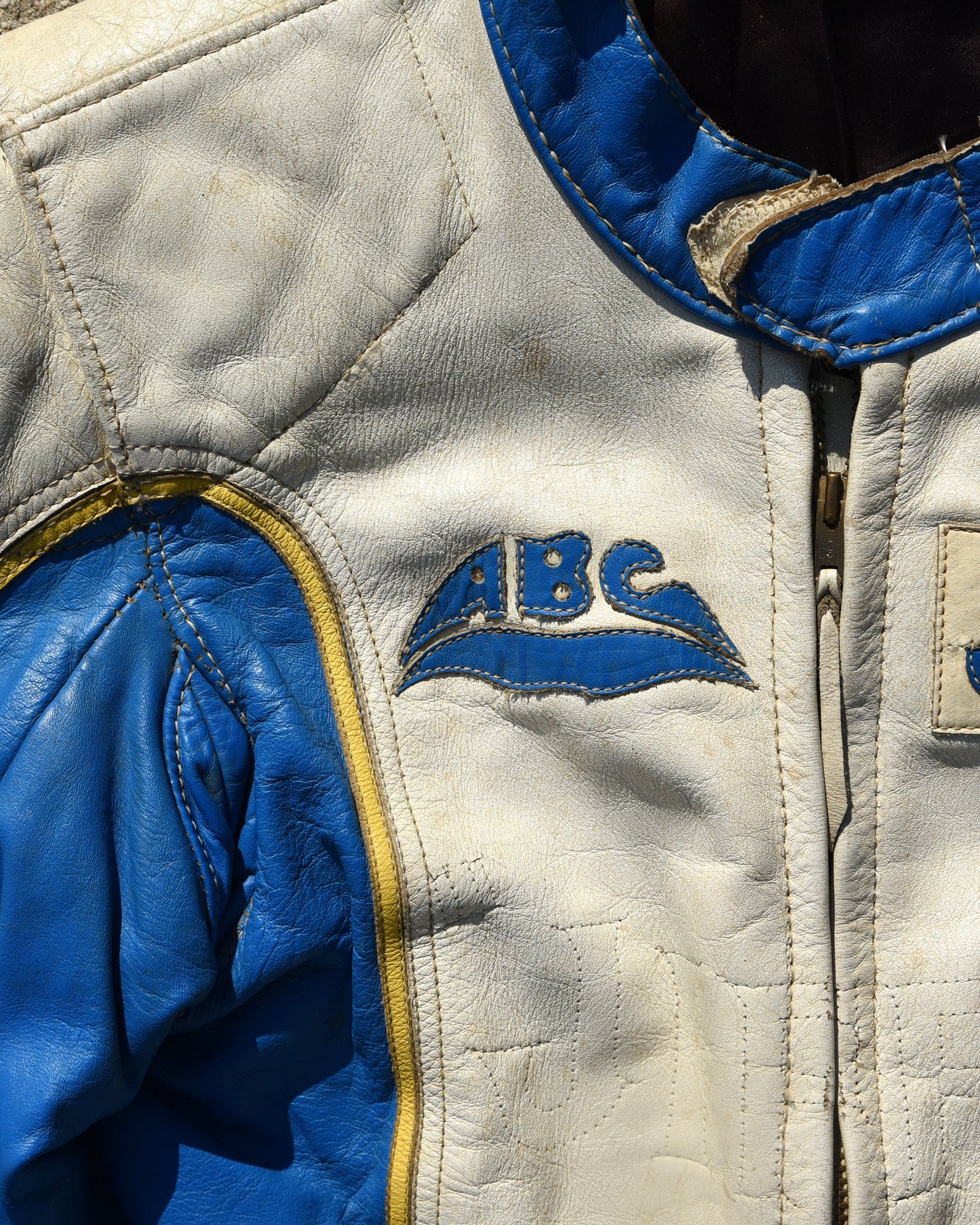 1960s ABC Motorcycle Racing Jacket Leather Cafe Racer