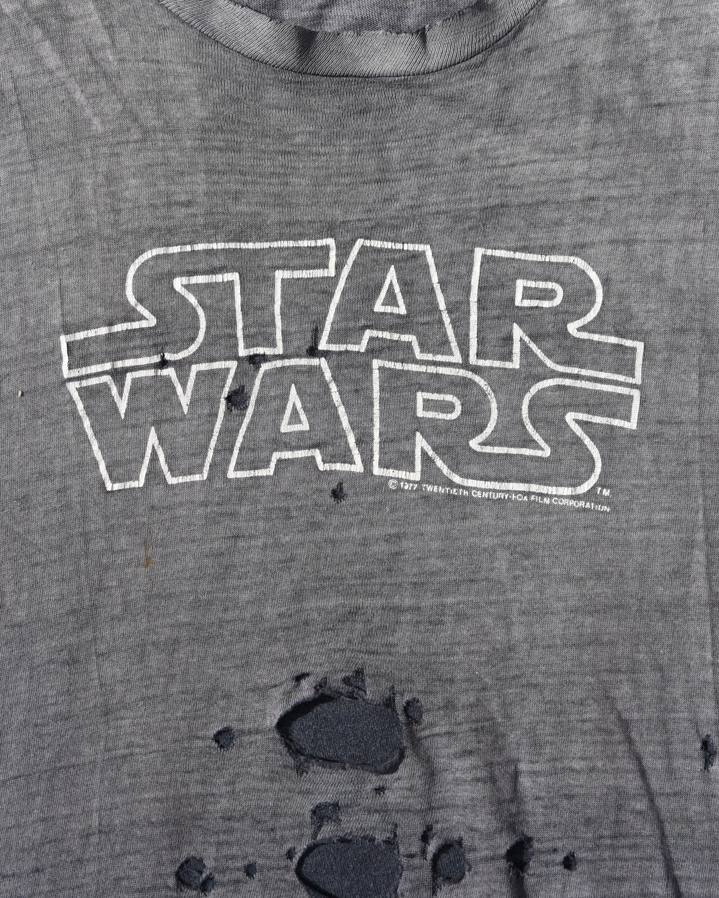1977 Vintage Star Wars ‘MAY THE FORCE BE WITH YOU’ Sun Faded Tshirt