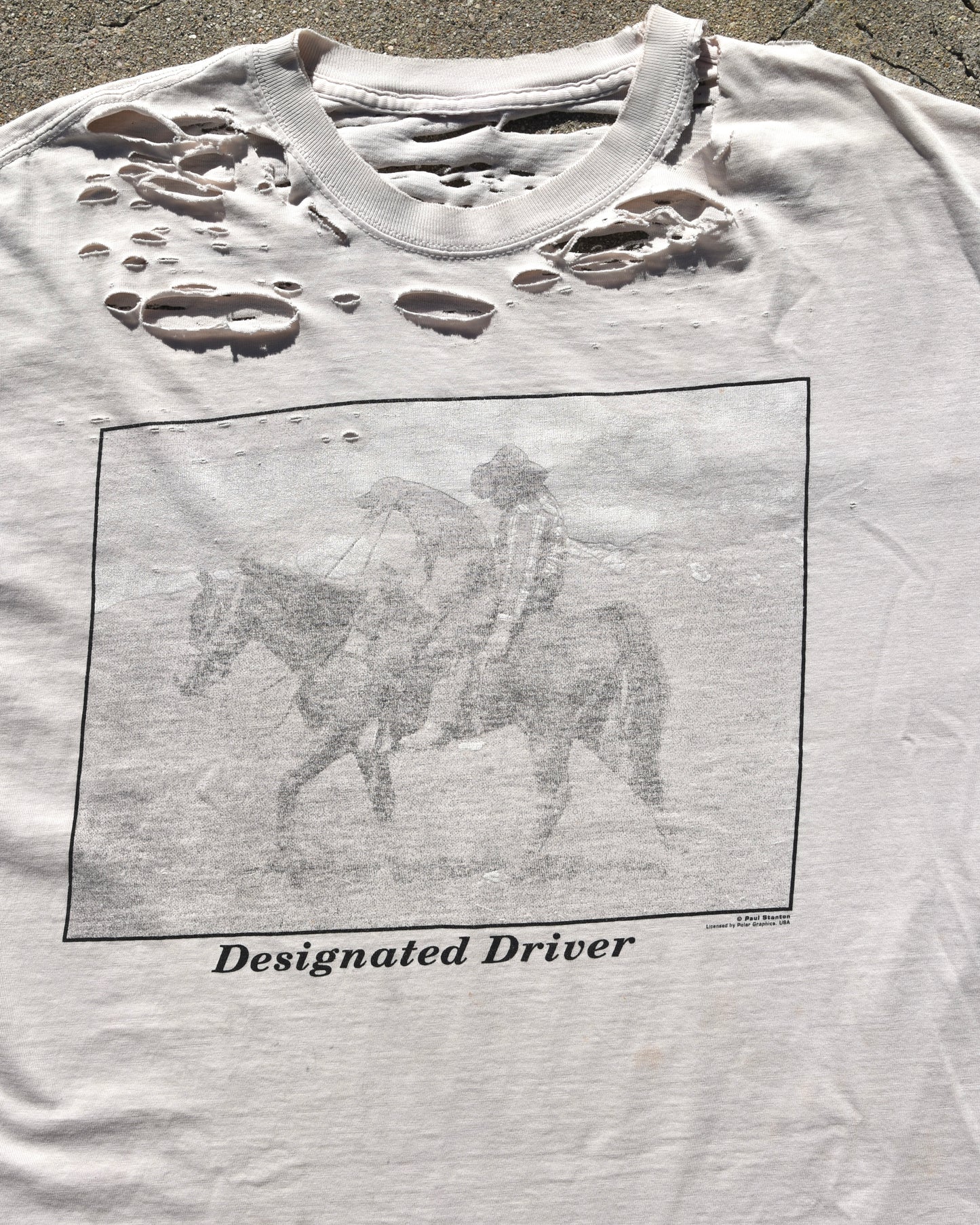 Y2K Thrashed Designated Driver Cowboy Tshirt