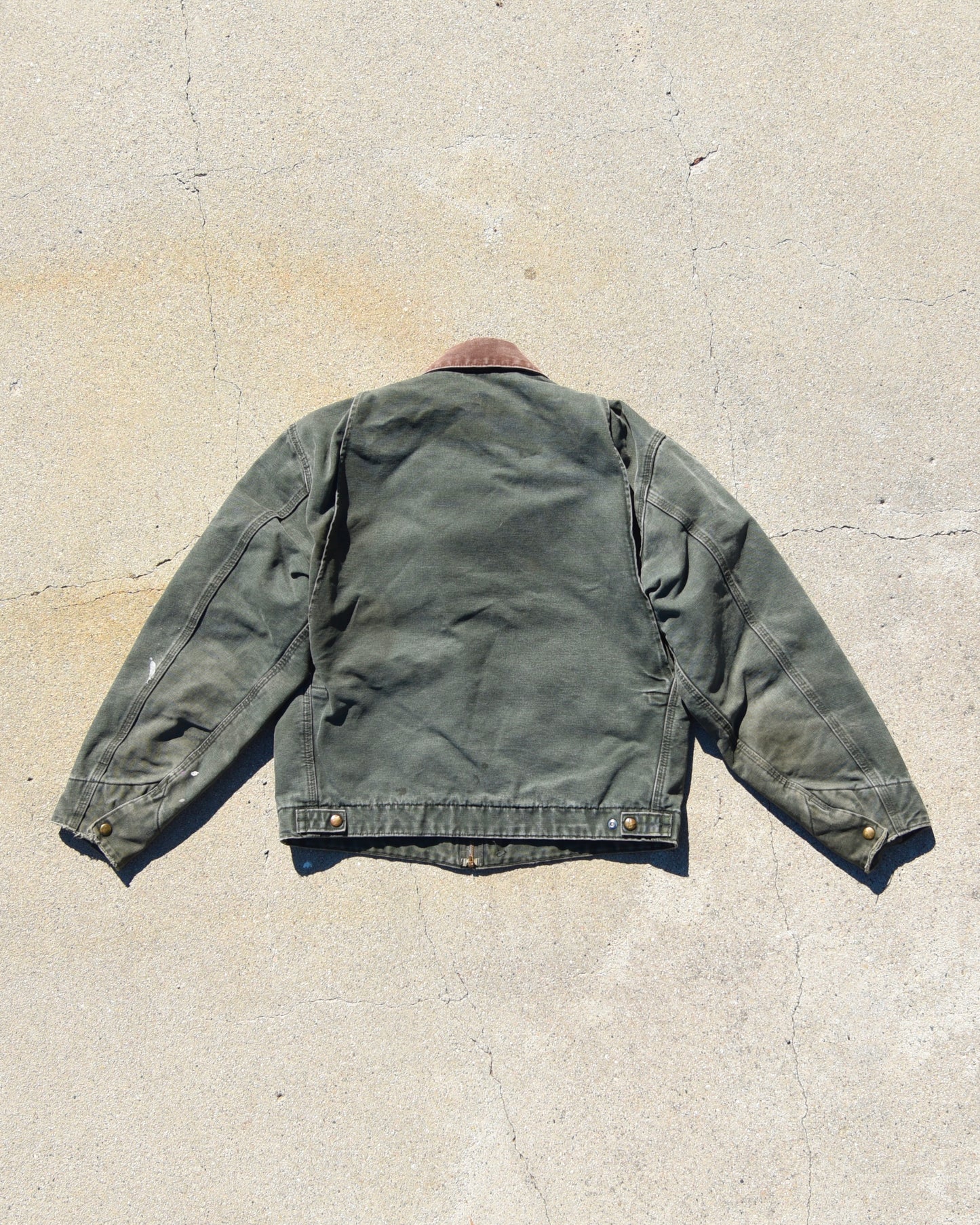 Carhartt Detroit Jacket J97 MOS Moss Green Blanket Lined Medium