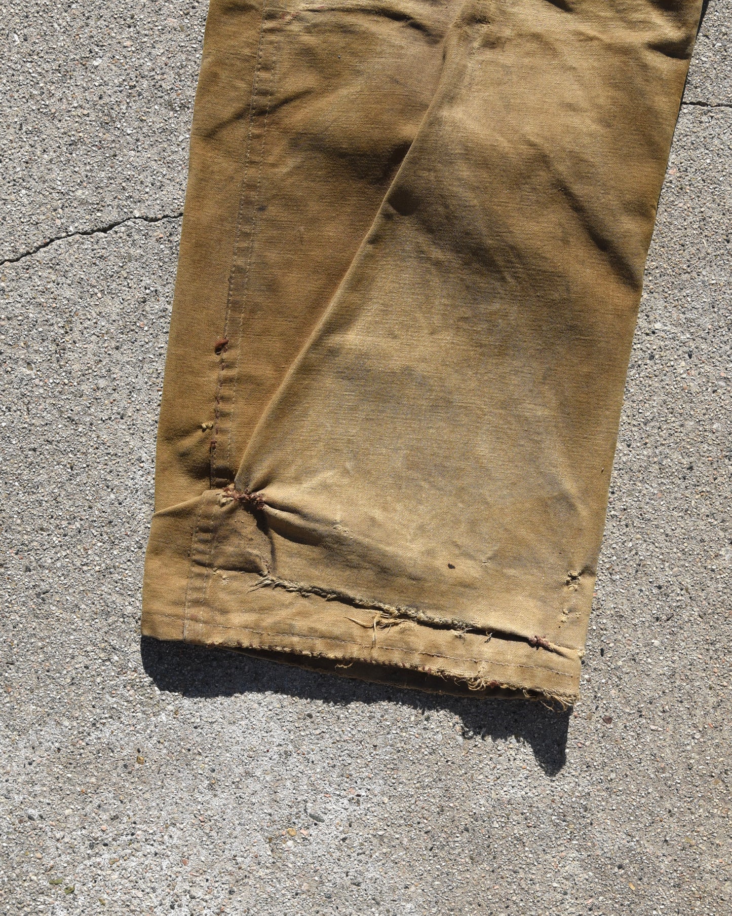 1950s Black Bear Rain-Tite Waxed Canvas Logging Pants