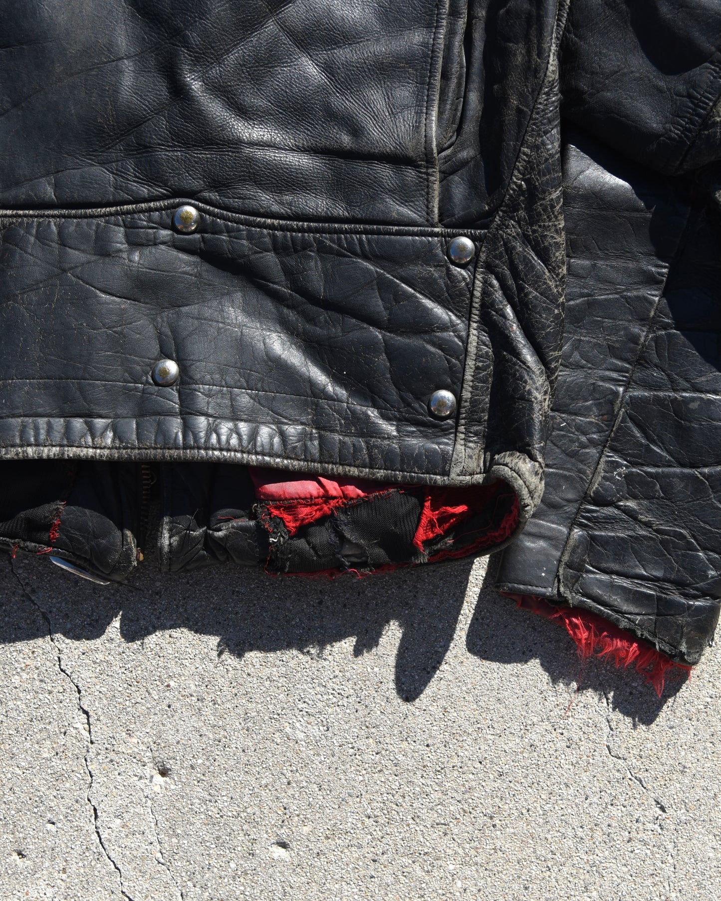 1940s Horsehide Leather Motorcycle Moto Jacket - Thrashed