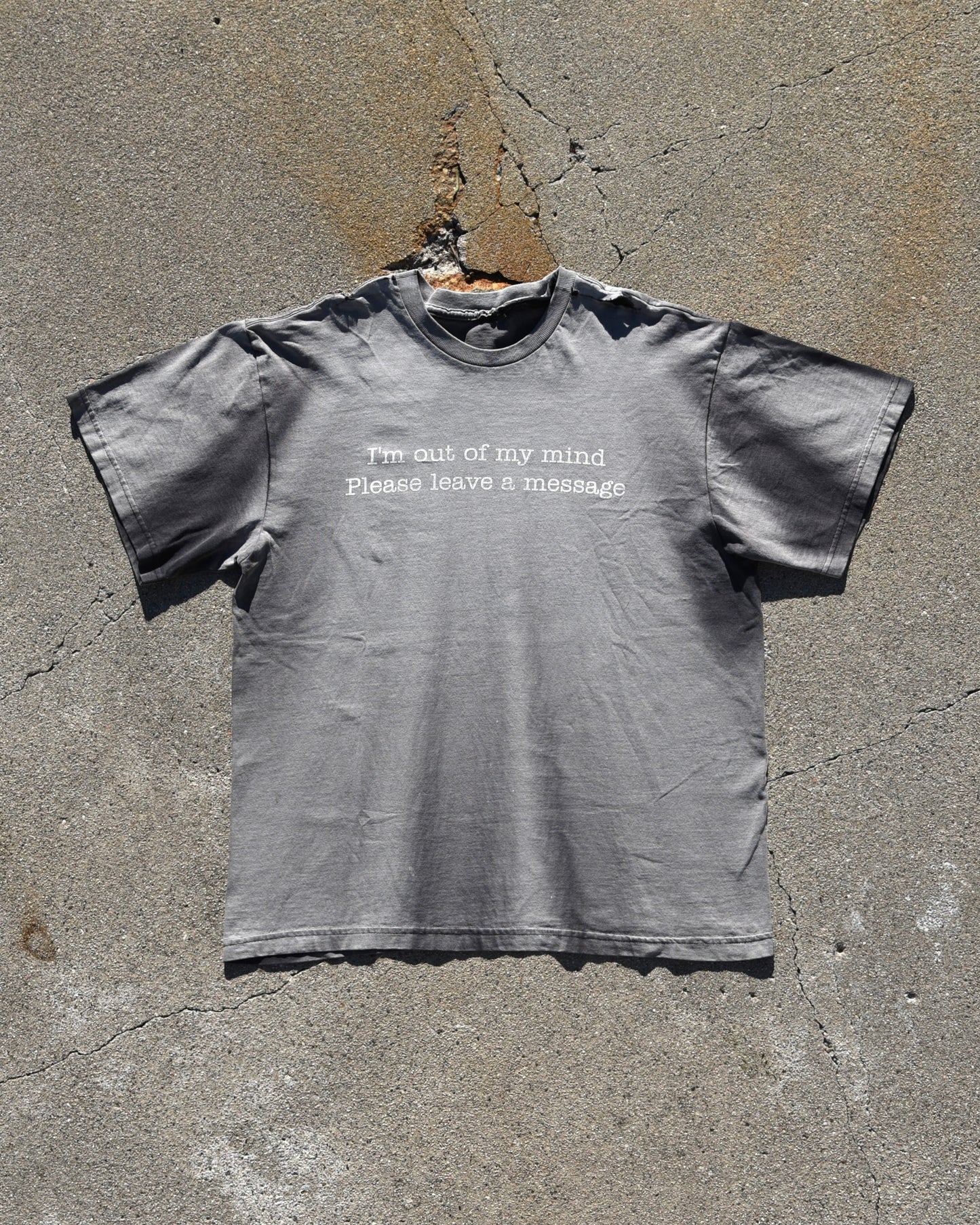 Y2K Sun Faded I’m Out of my Mind Please Leave a Message Tshirt