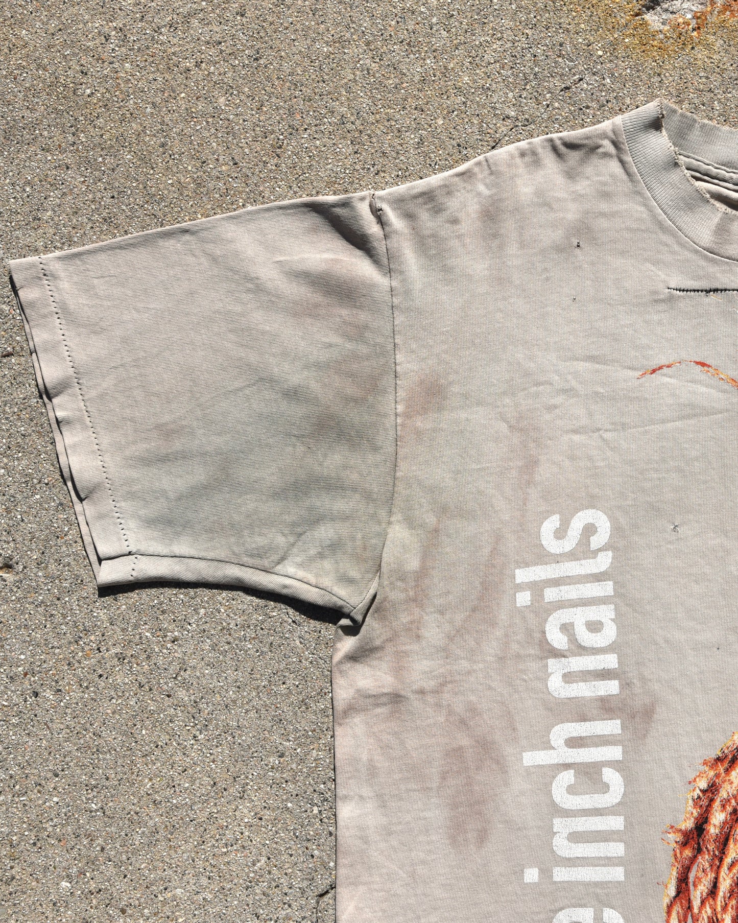 1995 Sun Faded Nine Inch Nails Further Down The Spiral Tshirt