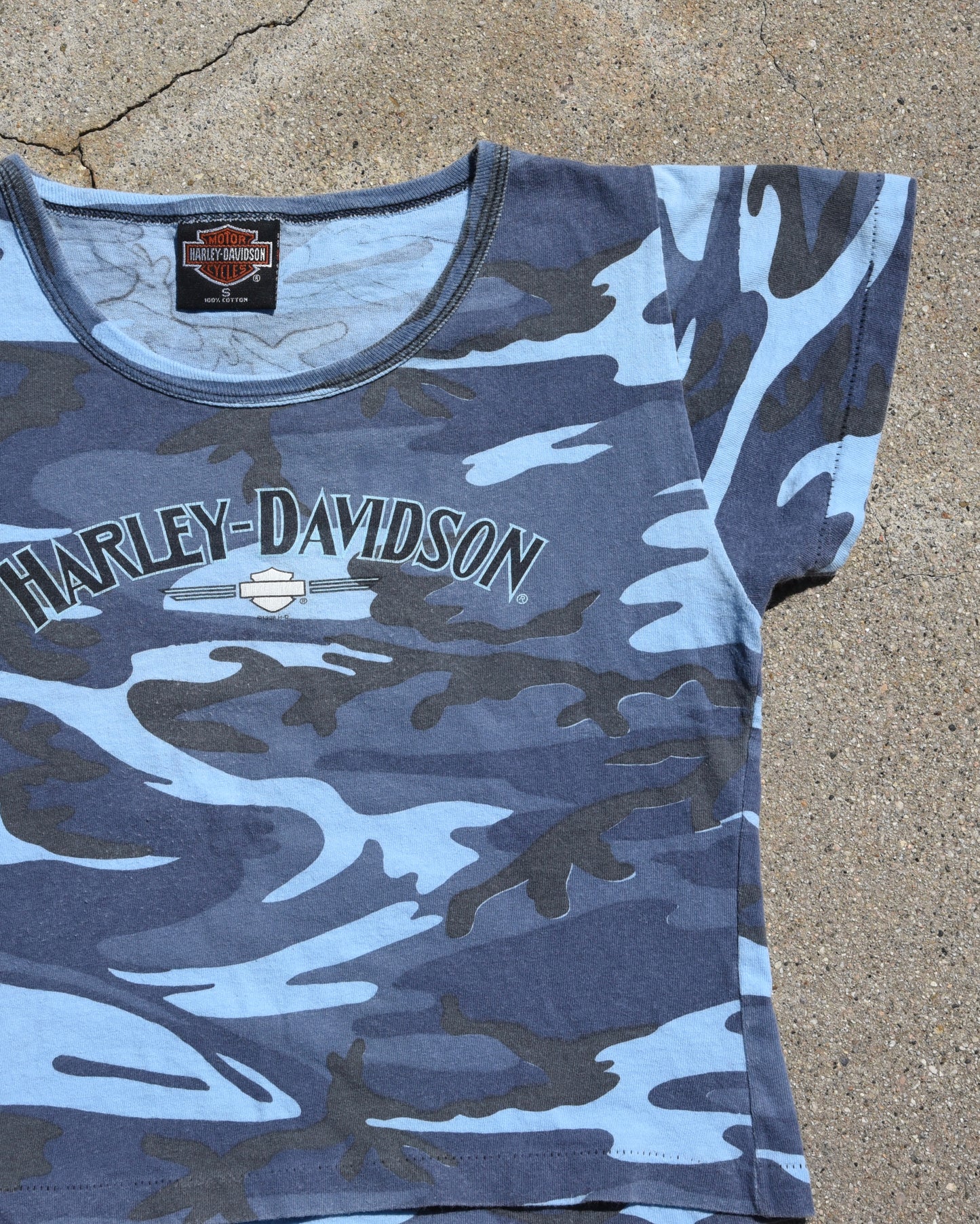1990s Harley Camo Femme Tshirt