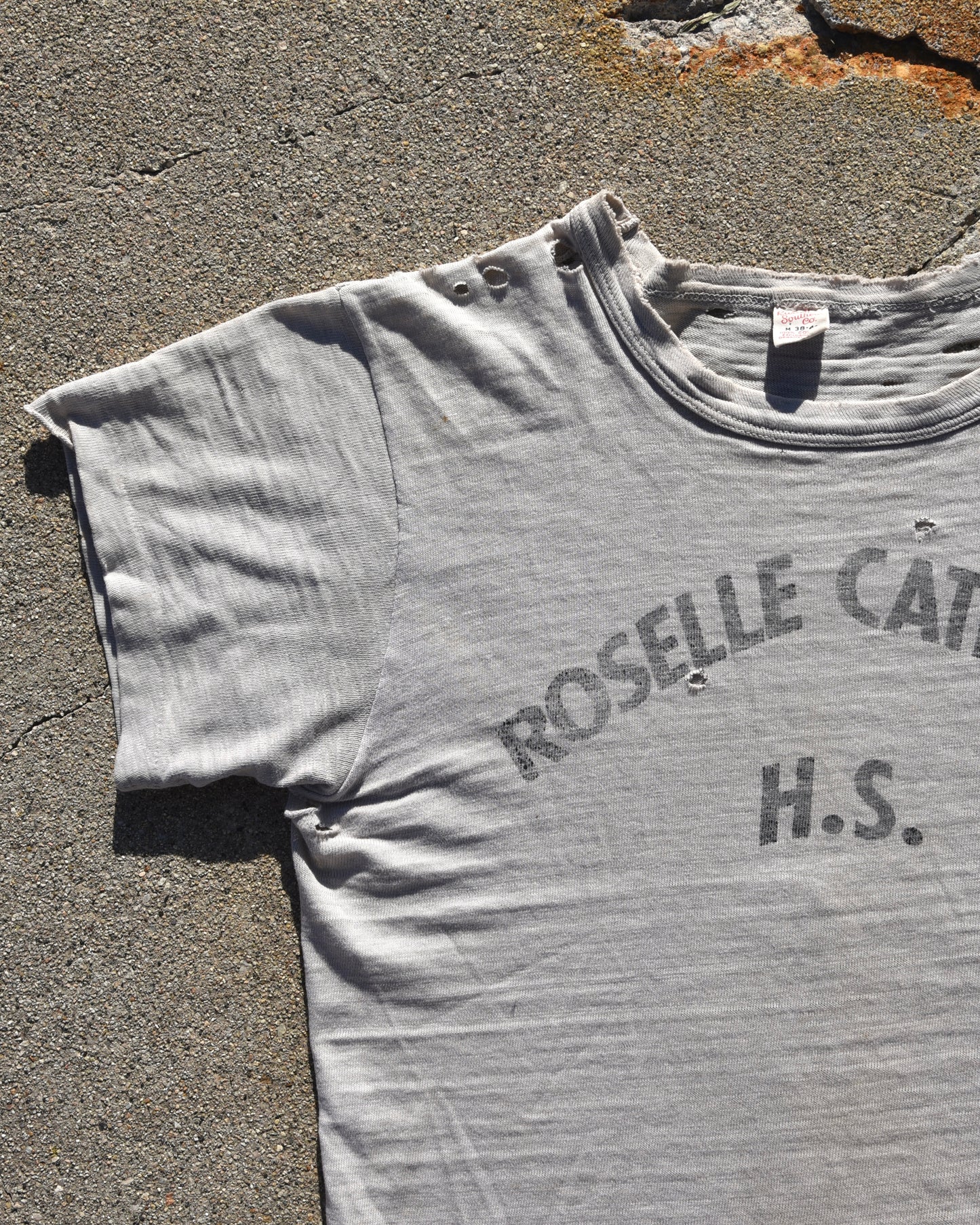 1950s Thrashed Roselle Catholic HS Tshirt