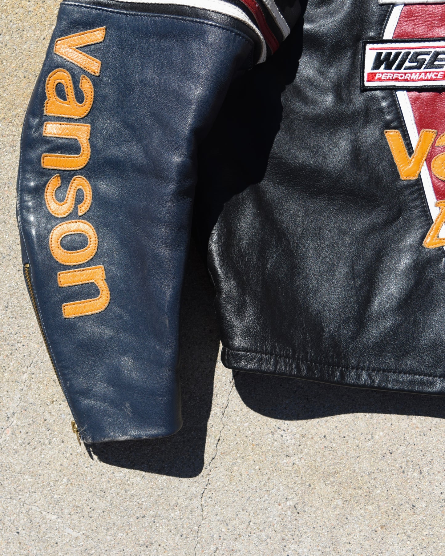 Vanson One Star Racing Leather Jacket - Size 52