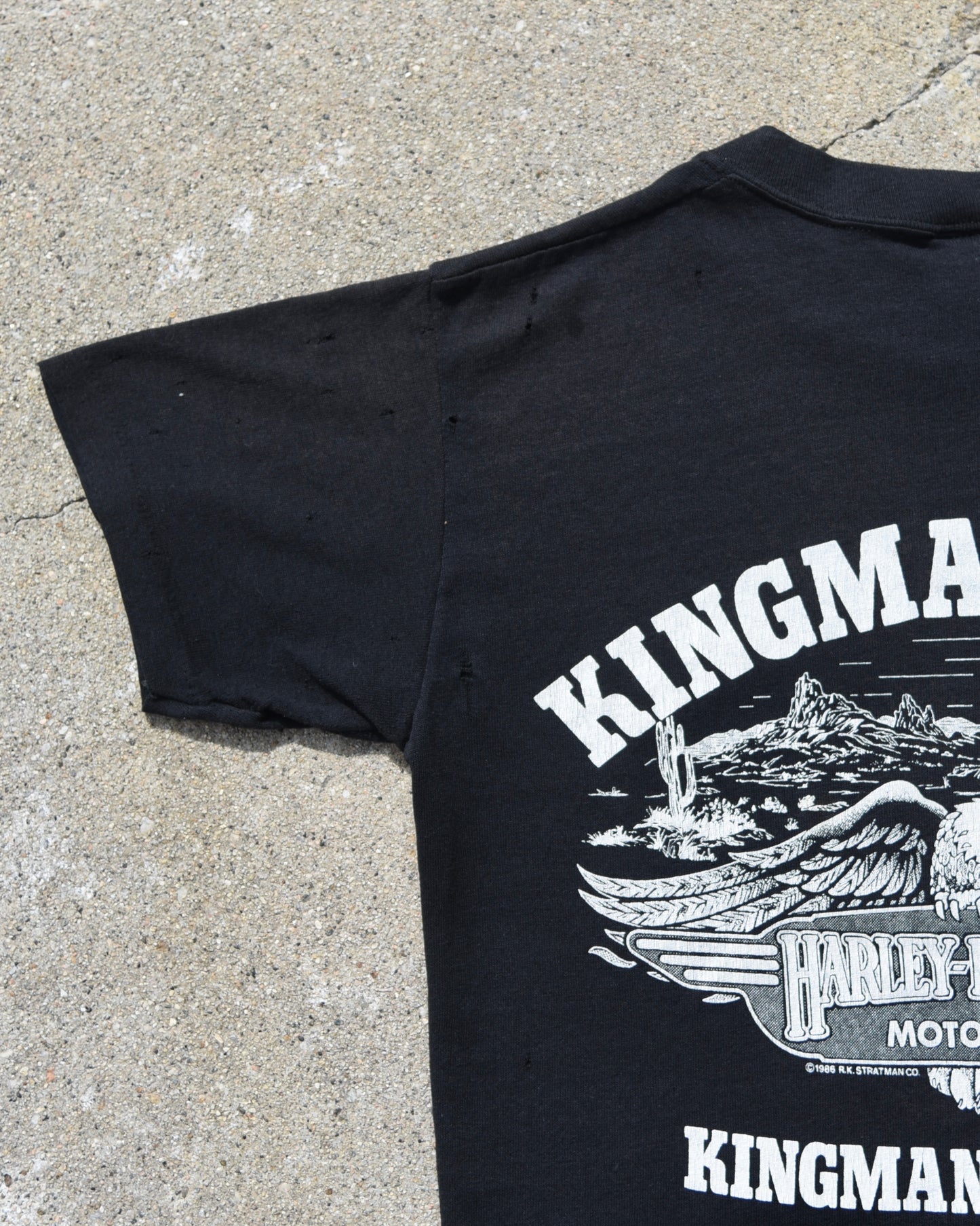 1980s Thrashed Harley Davidson Real Steel Tshirt