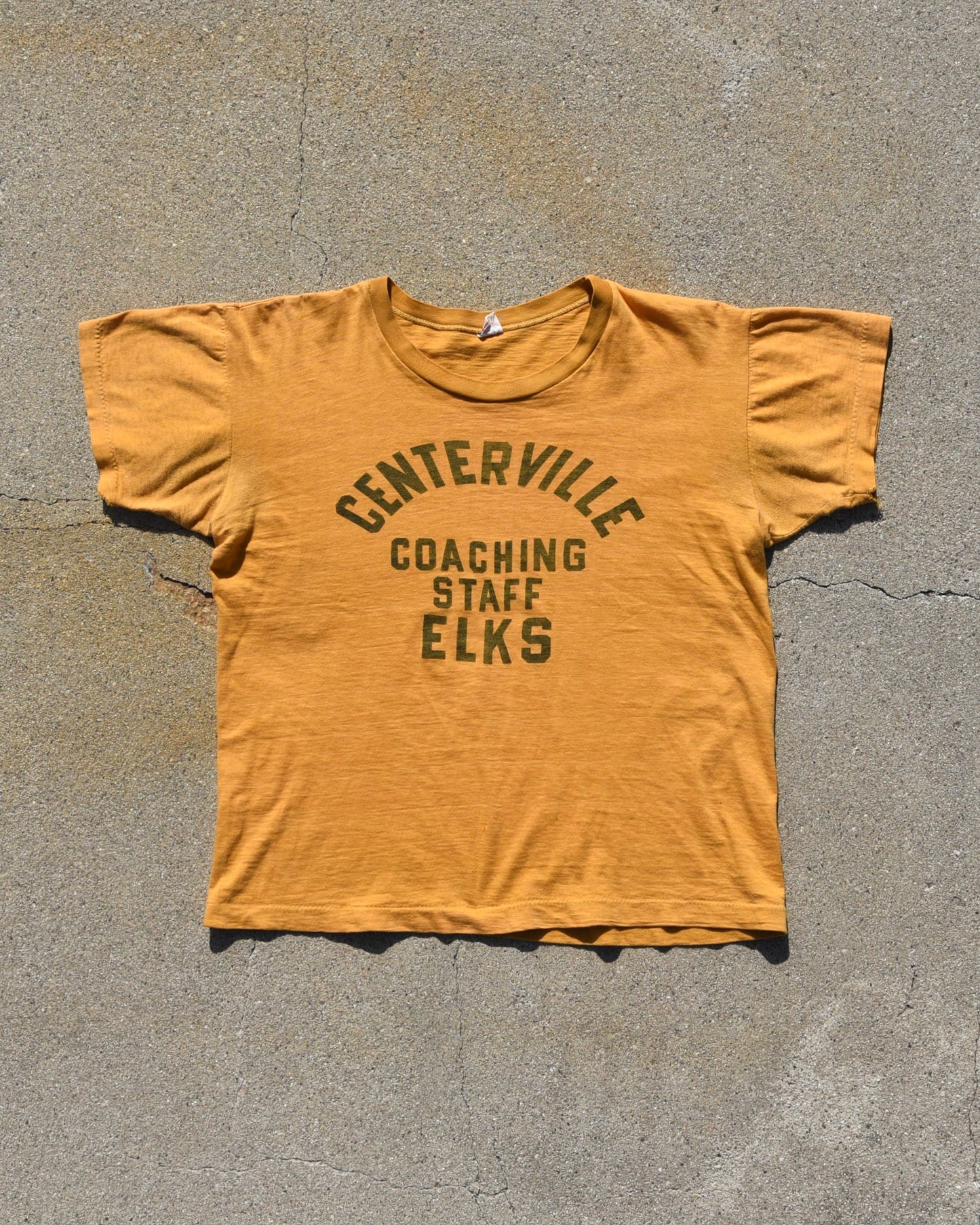 1950s Champion Running Man Centerville Coaching Staff Elks Tshirt