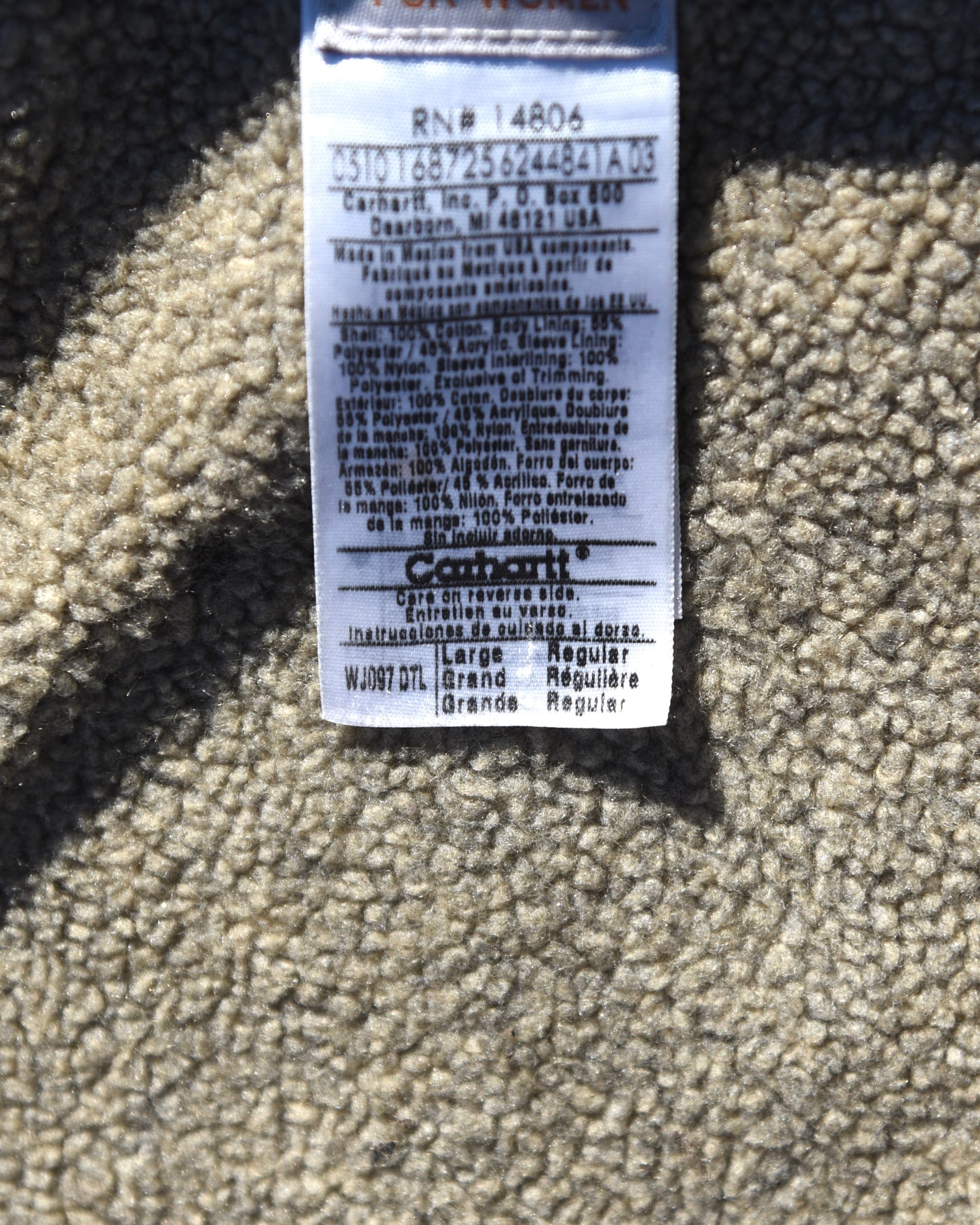 Carhartt Detroit Jacket WJ097 DTL Size Large