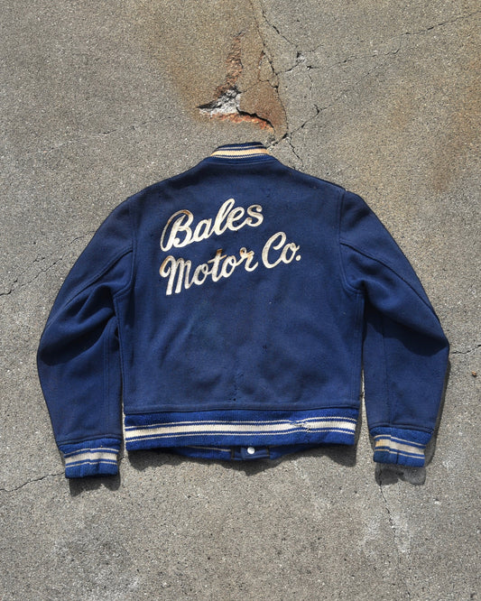 1950s Bales Motor Co. Wool Chain Stitched Jacket