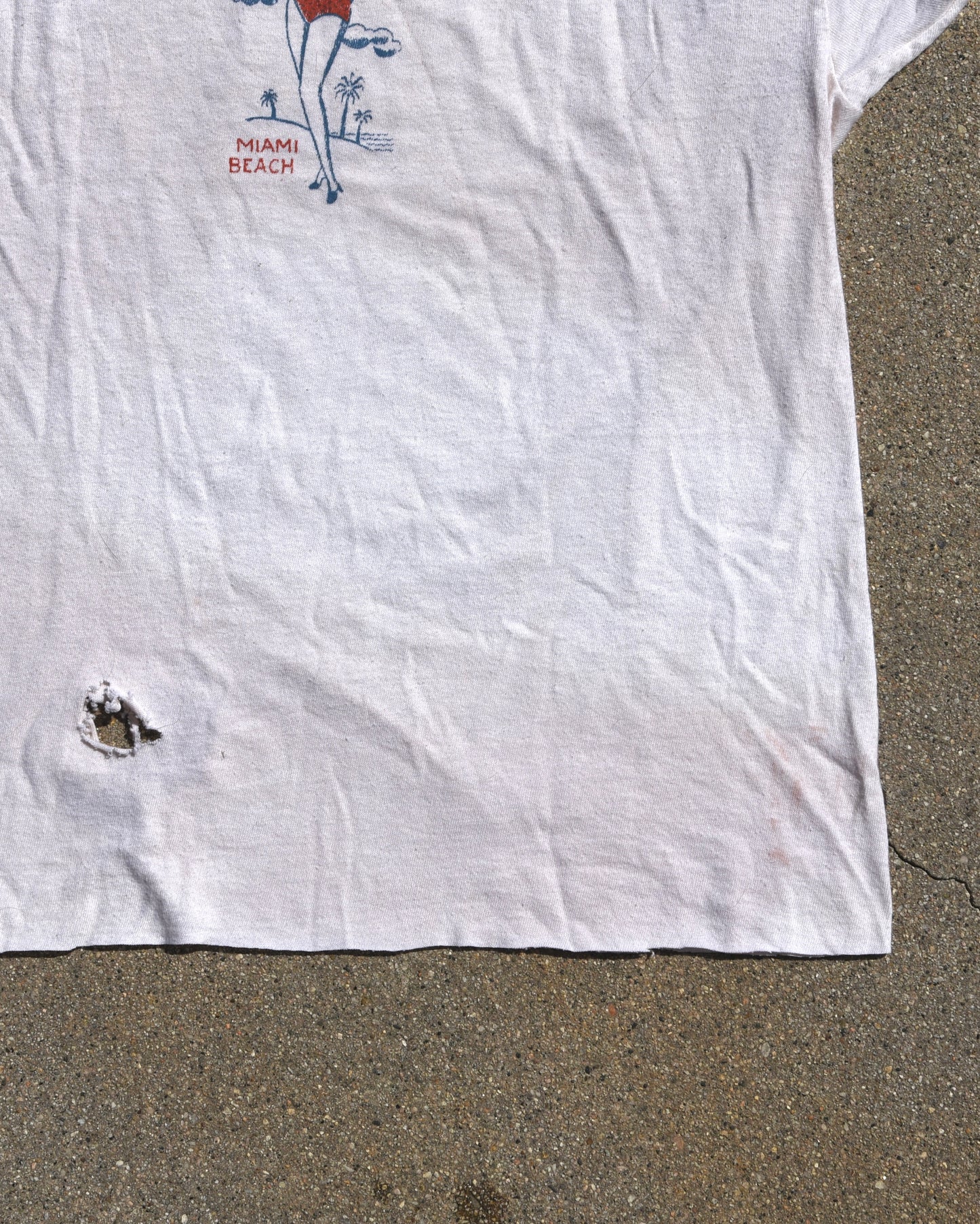 1960s Miami Beach Stenciled Tshirt