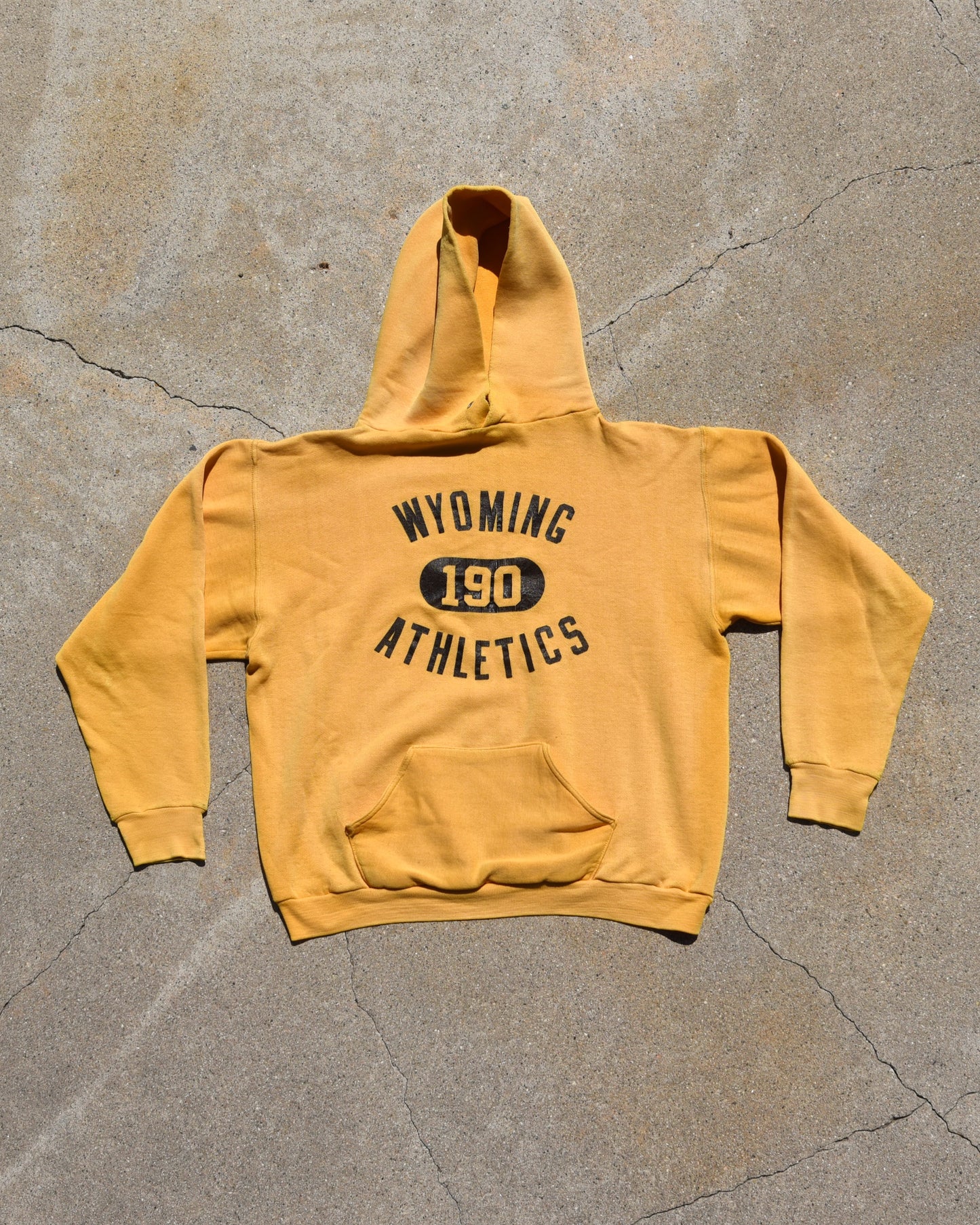 1970s Sun Faded Wyoming Athletics Hoodie