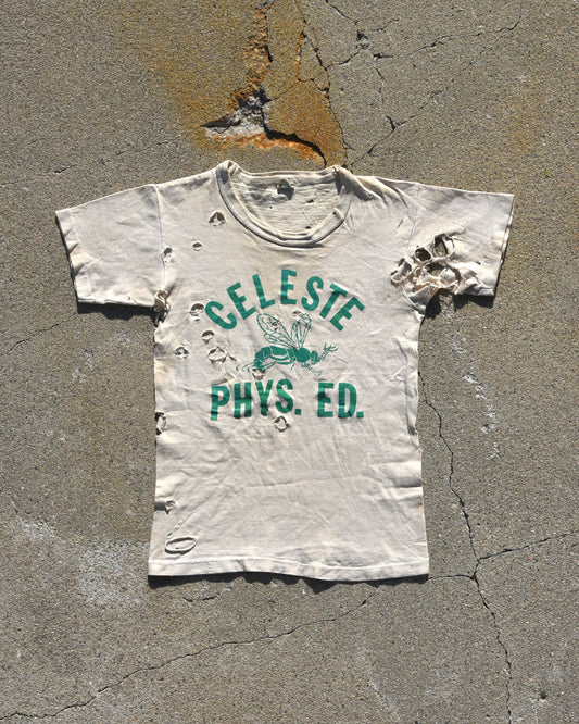 1950s Thrashed Celeste Phys Ed Tshirt