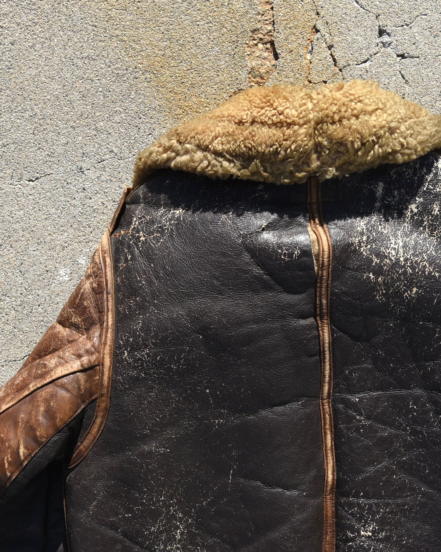 1940s U.S. Army B3 Shearling Leather Jacket
