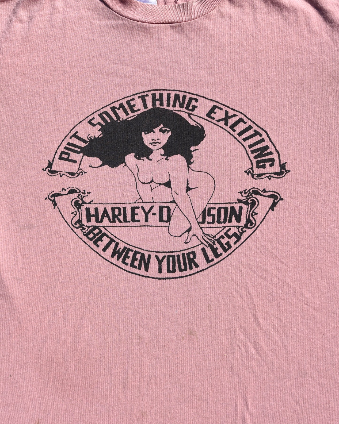 1980s Harley Put Something Exciting Between Your Legs Tshirt