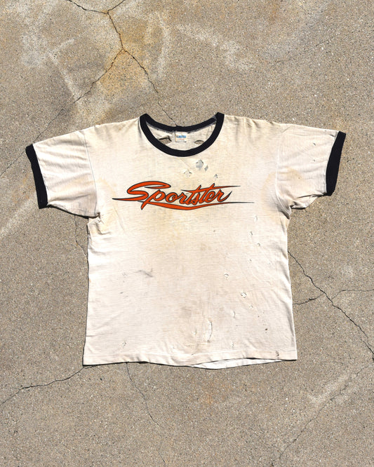 1970s Harley Davidson Sportster Ringer Tshirt