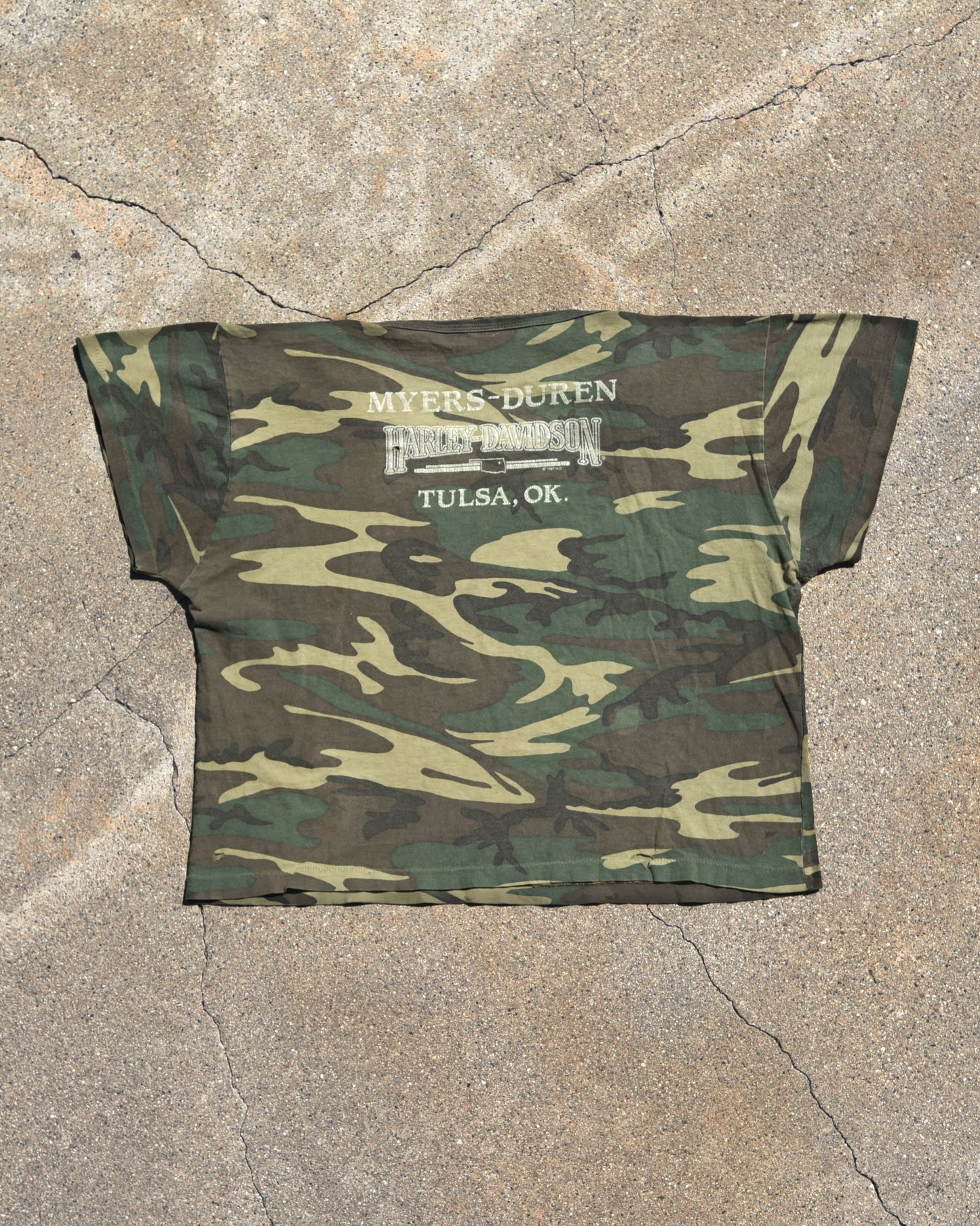 1990s Harley Davidson Camo Femme Tshirt