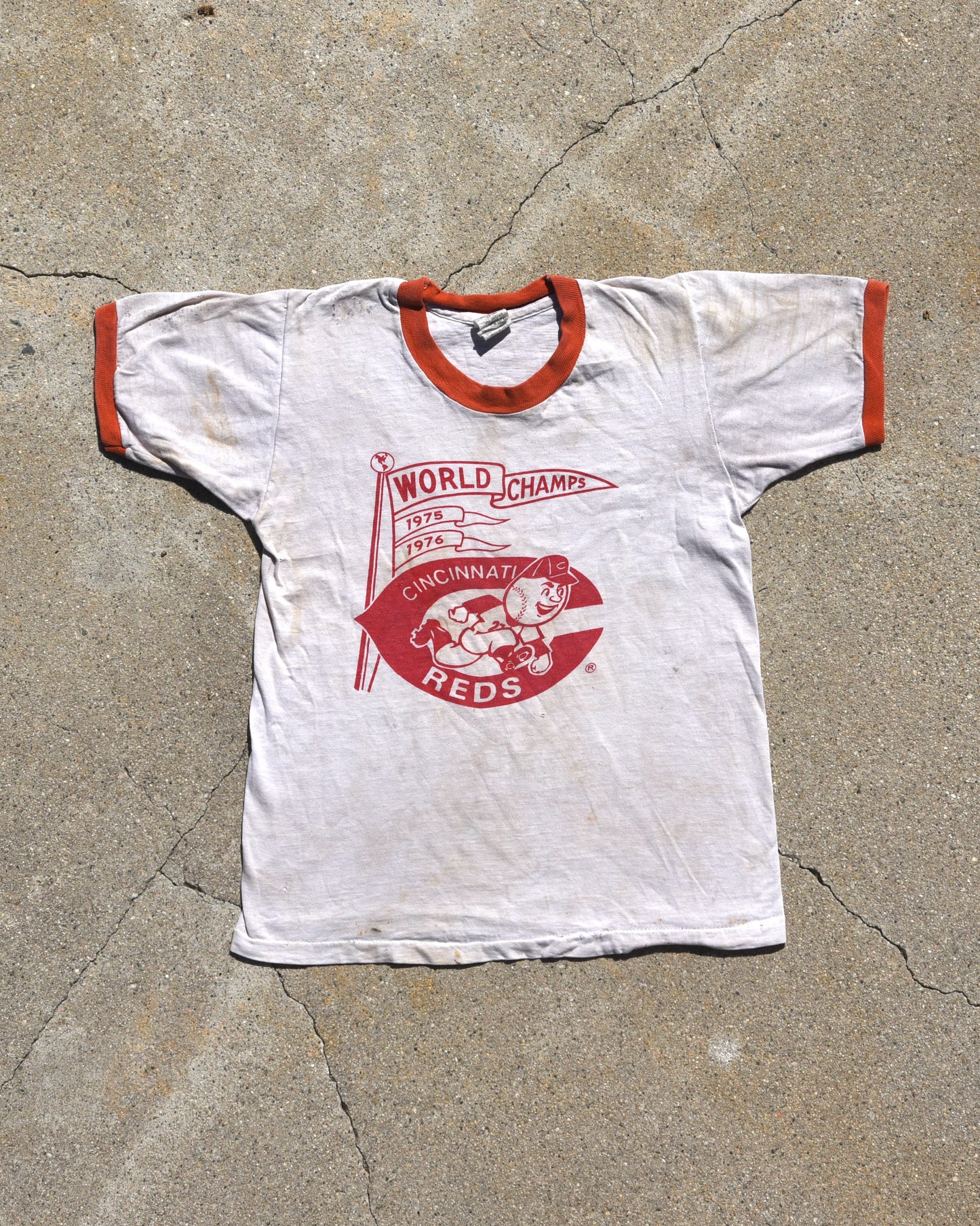 1970s Cincinnati Reds Ringer Femme Tshirt