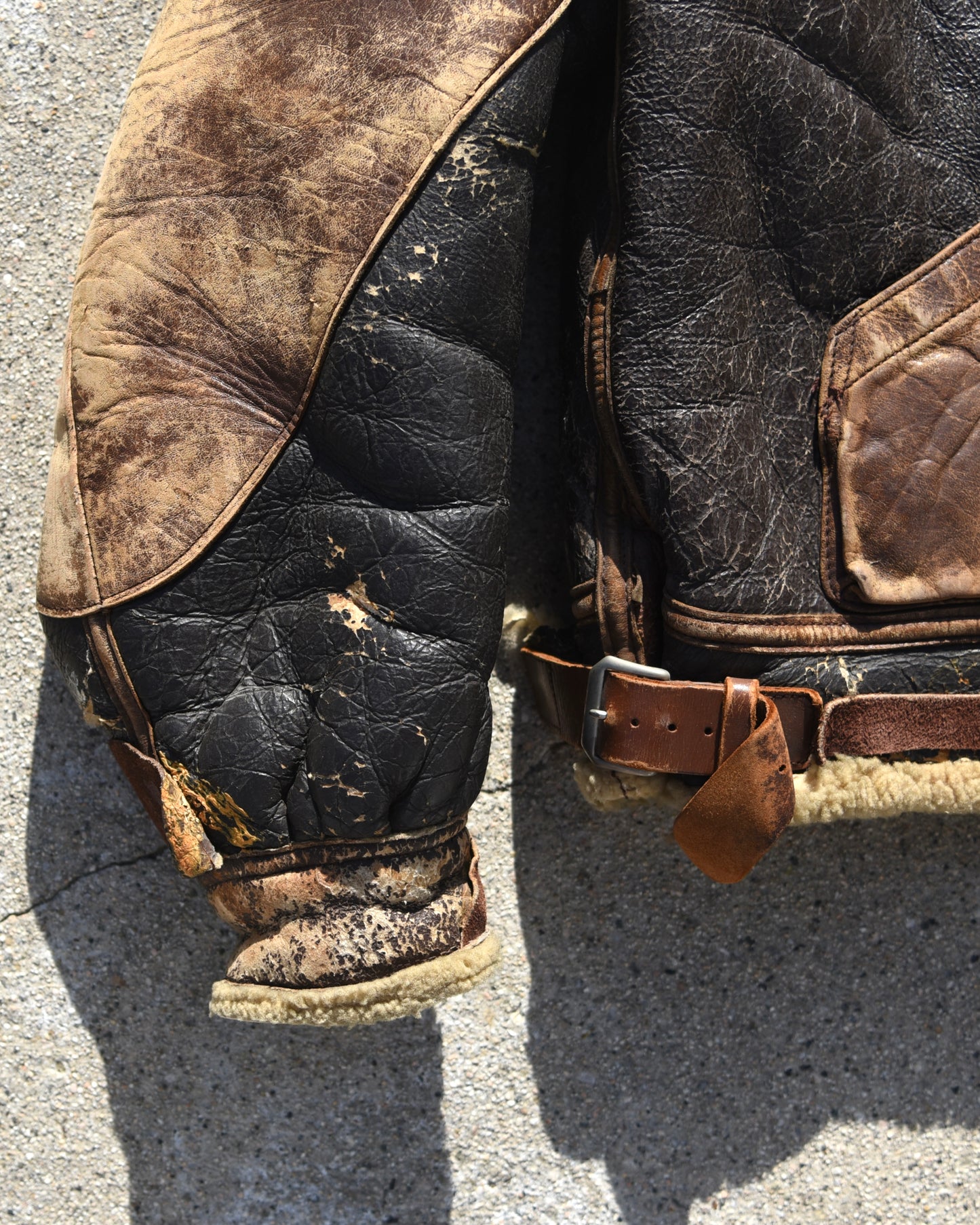 1940s U.S. Army B3 Shearling Leather Jacket