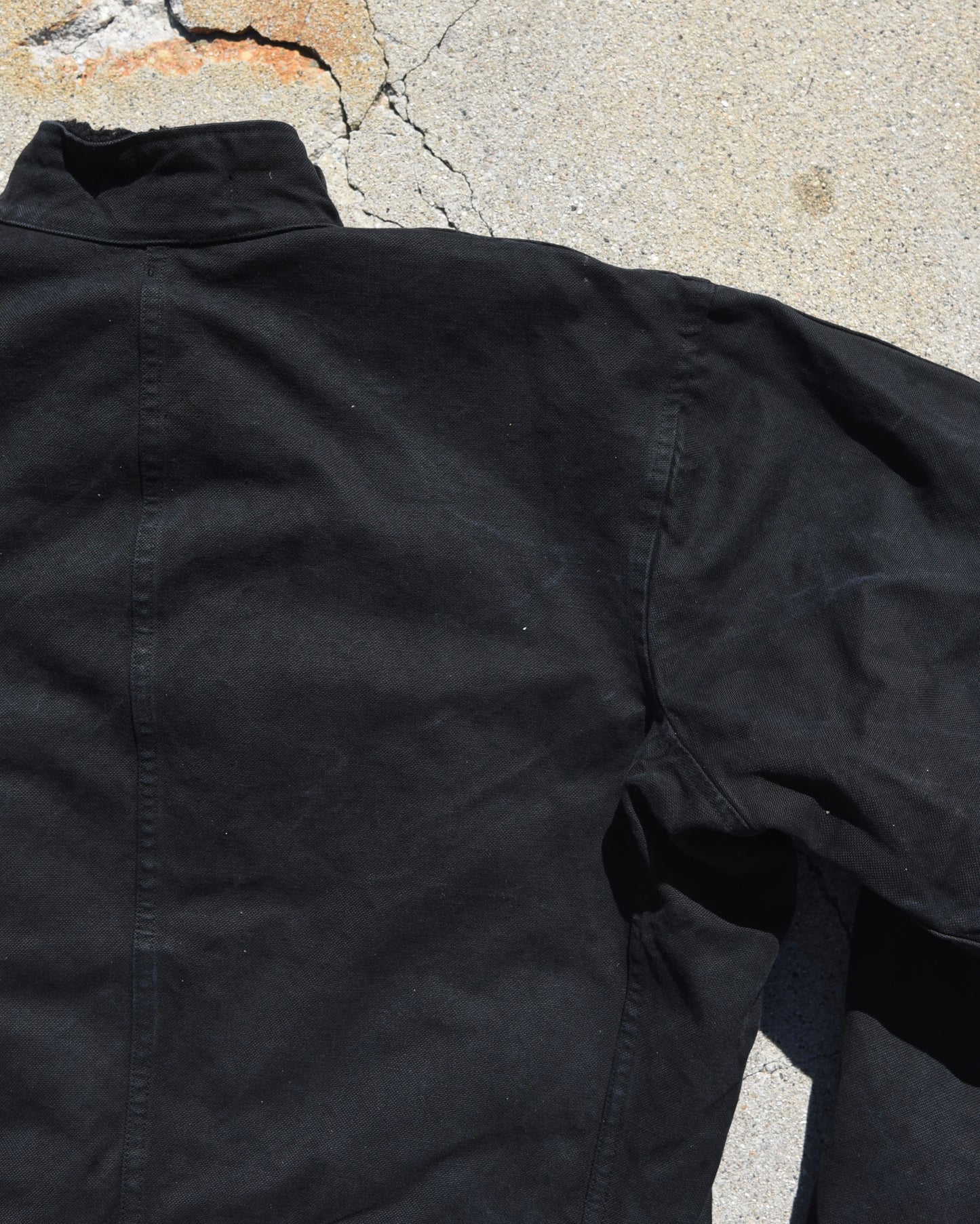 1960s Swedish Motorcycle Dispatch Jacket Overdyed Black