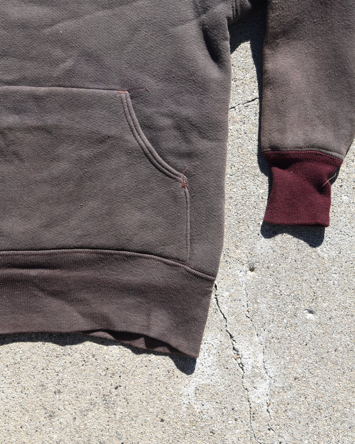 1950s Sun Faded Champion Double Face Utilities Line Construction Hoodie