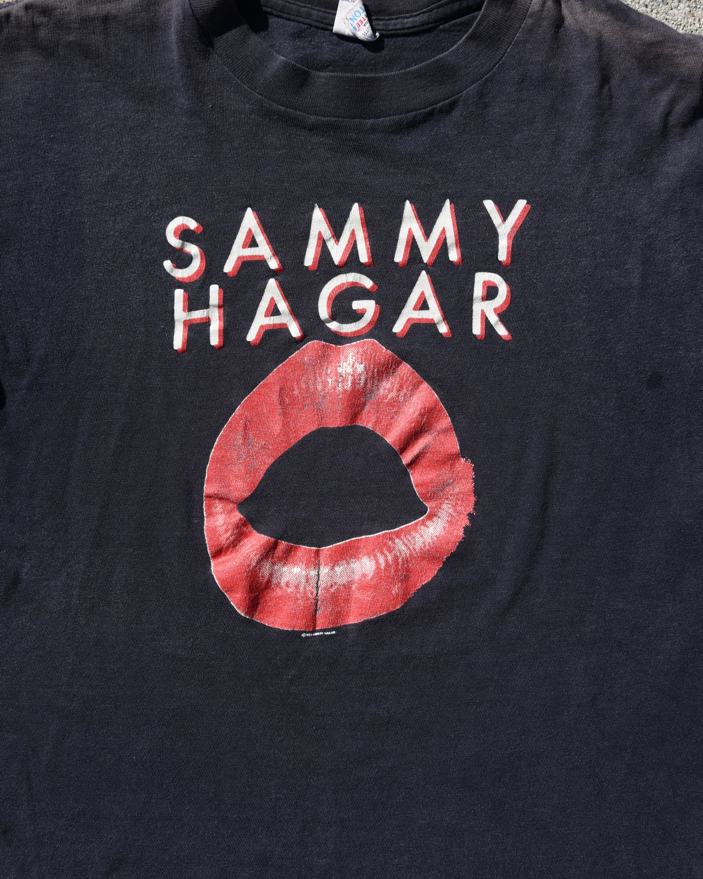 1983 Sammy Hagar Vintage Lips Tshirt Sun Faded