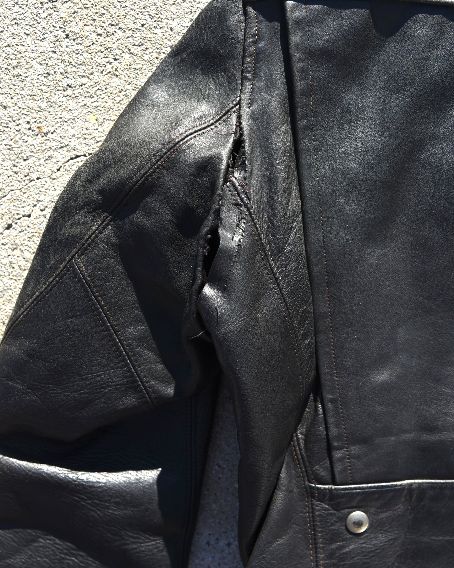 1950s Hercules Horsehide Motorcycle Jacket D-Pocket