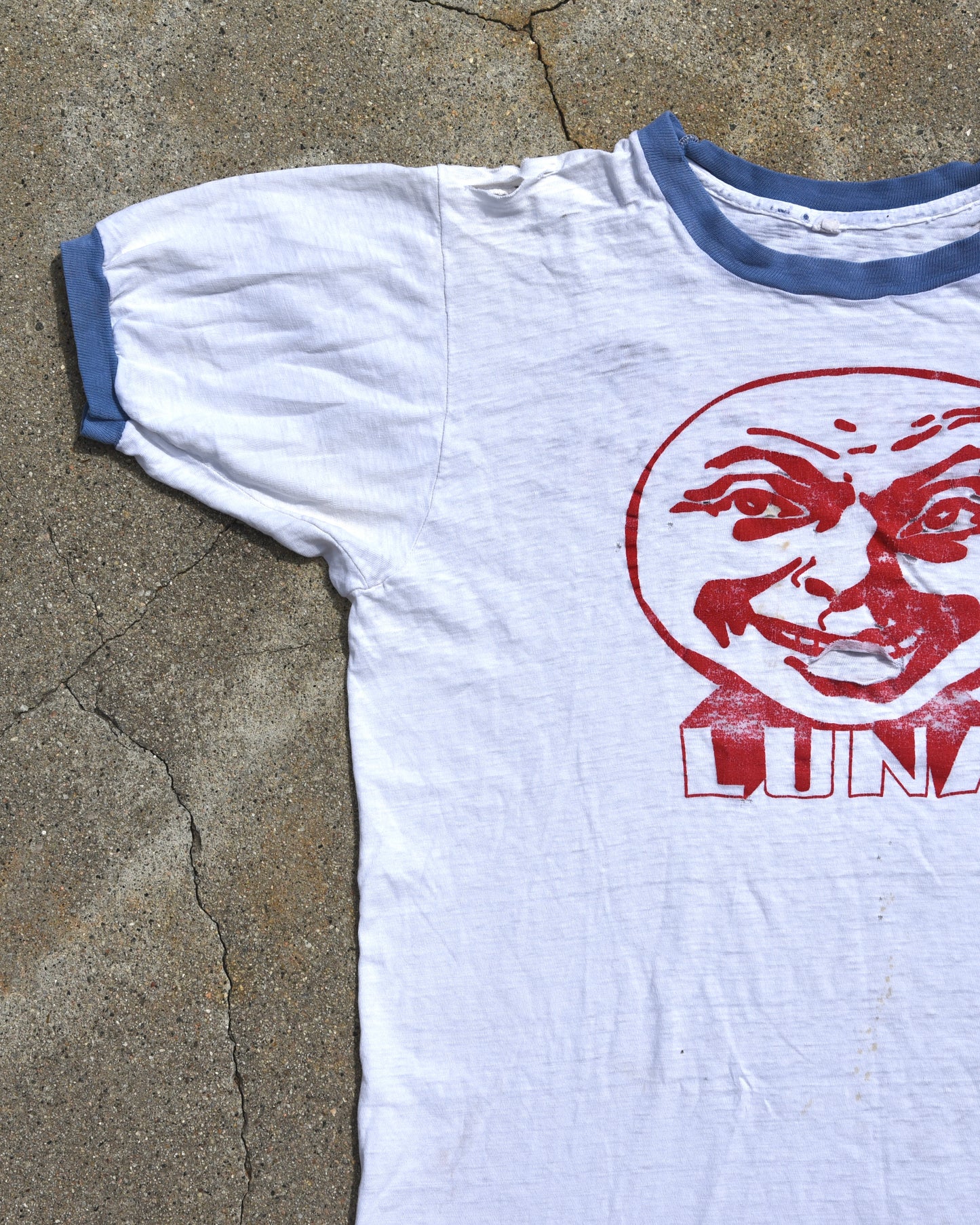 1970s Thrashed Luna Bar Ringer Tshirt