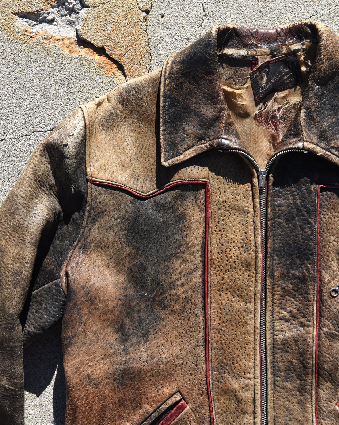 1940s Horsehide Buckleback Leather Jacket