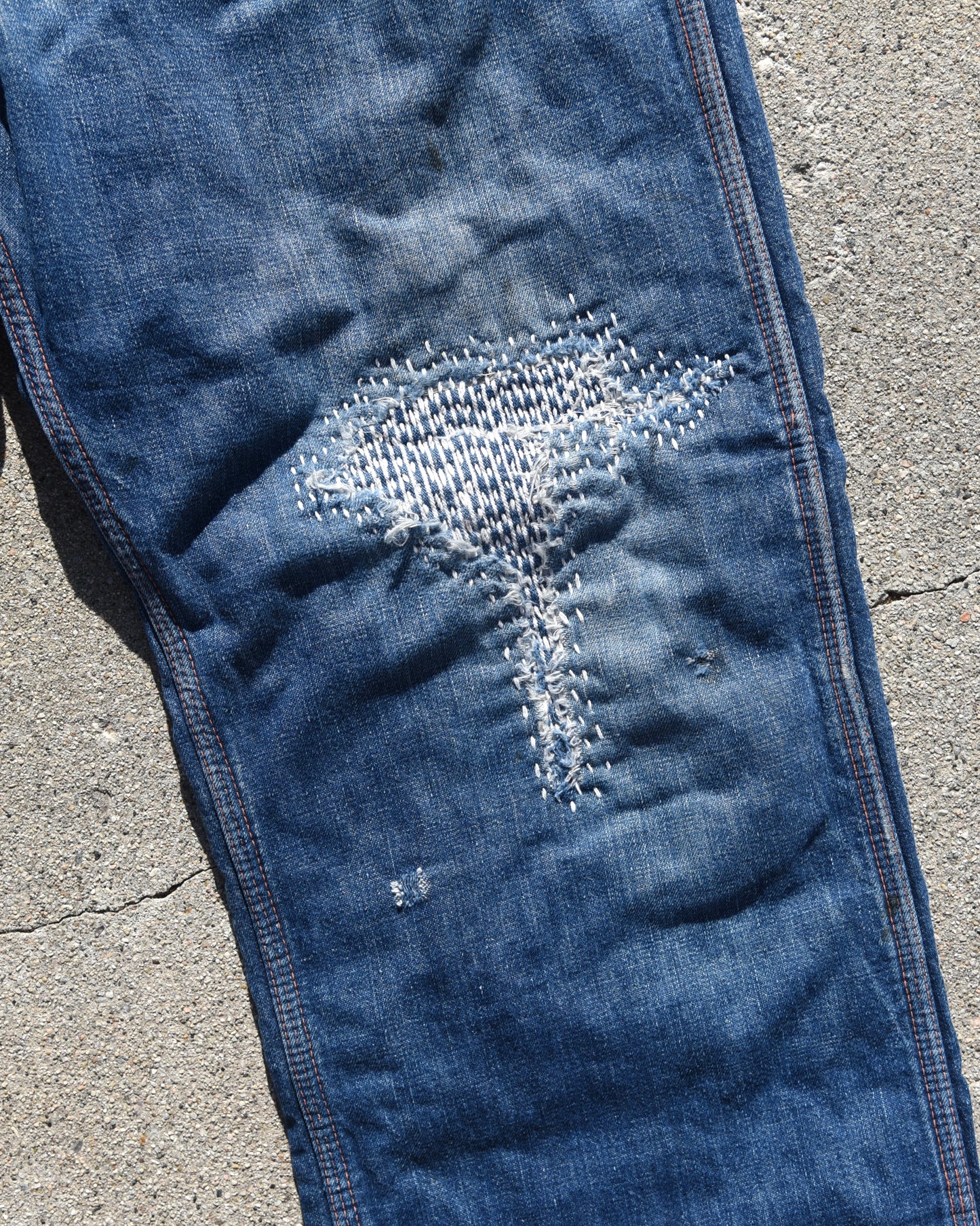 1950s Repaired Flannel Lined Carpenter Denim Jeans