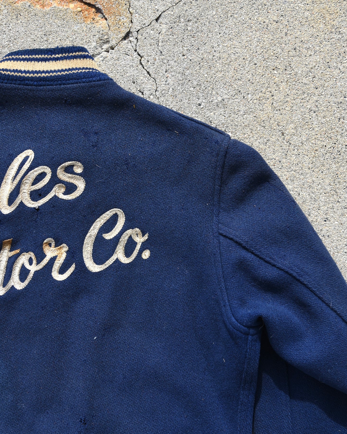 1950s Bales Motor Co. Wool Chain Stitched Jacket