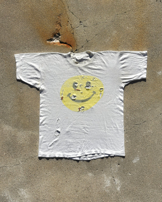 1970s Thrashed and Repaired Smiley Face Tshirt