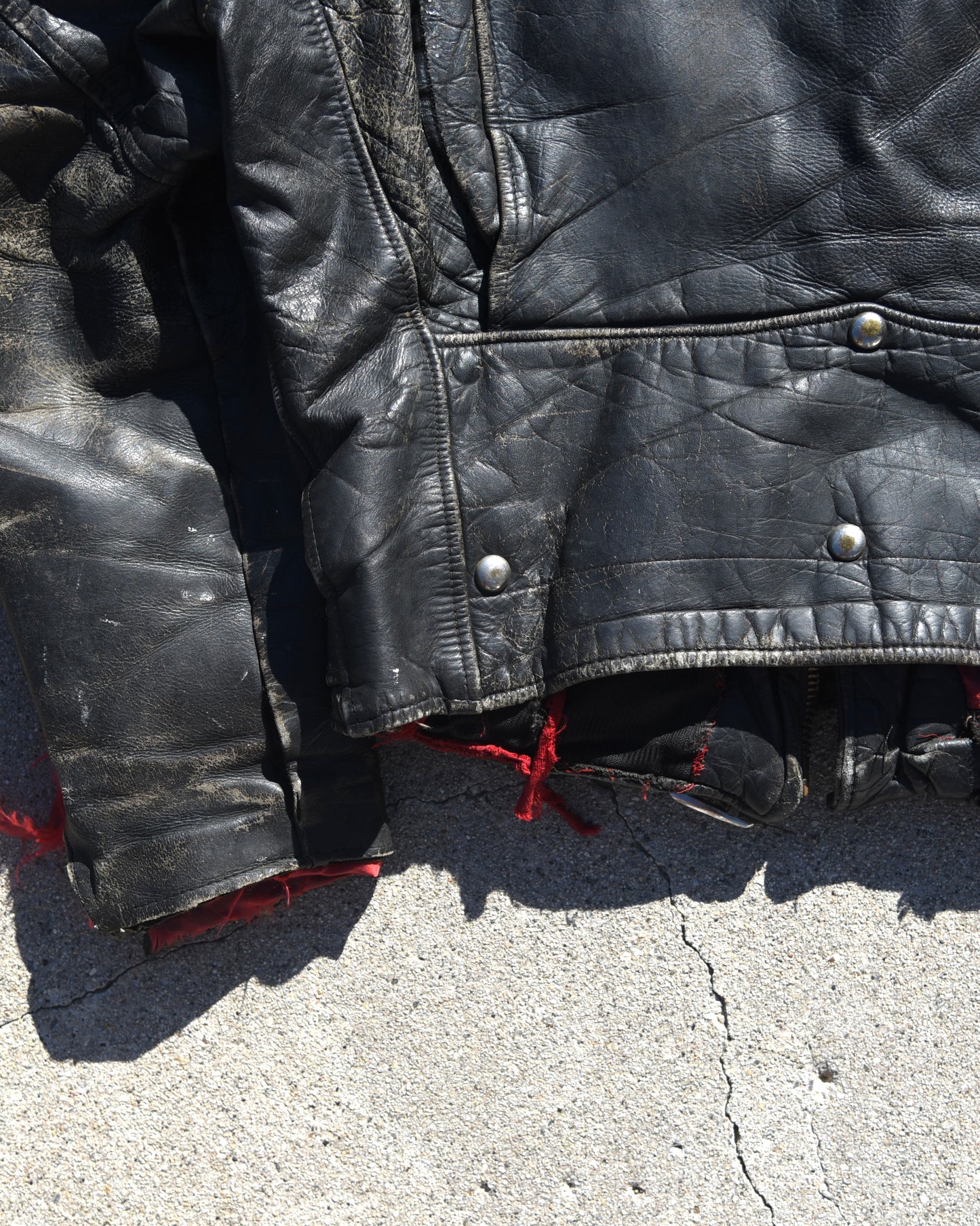 1940s Horsehide Leather Motorcycle Moto Jacket - Thrashed