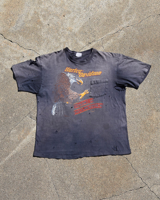 1980s Faded Tearing Up The Competition Harley Davidson Tshirt