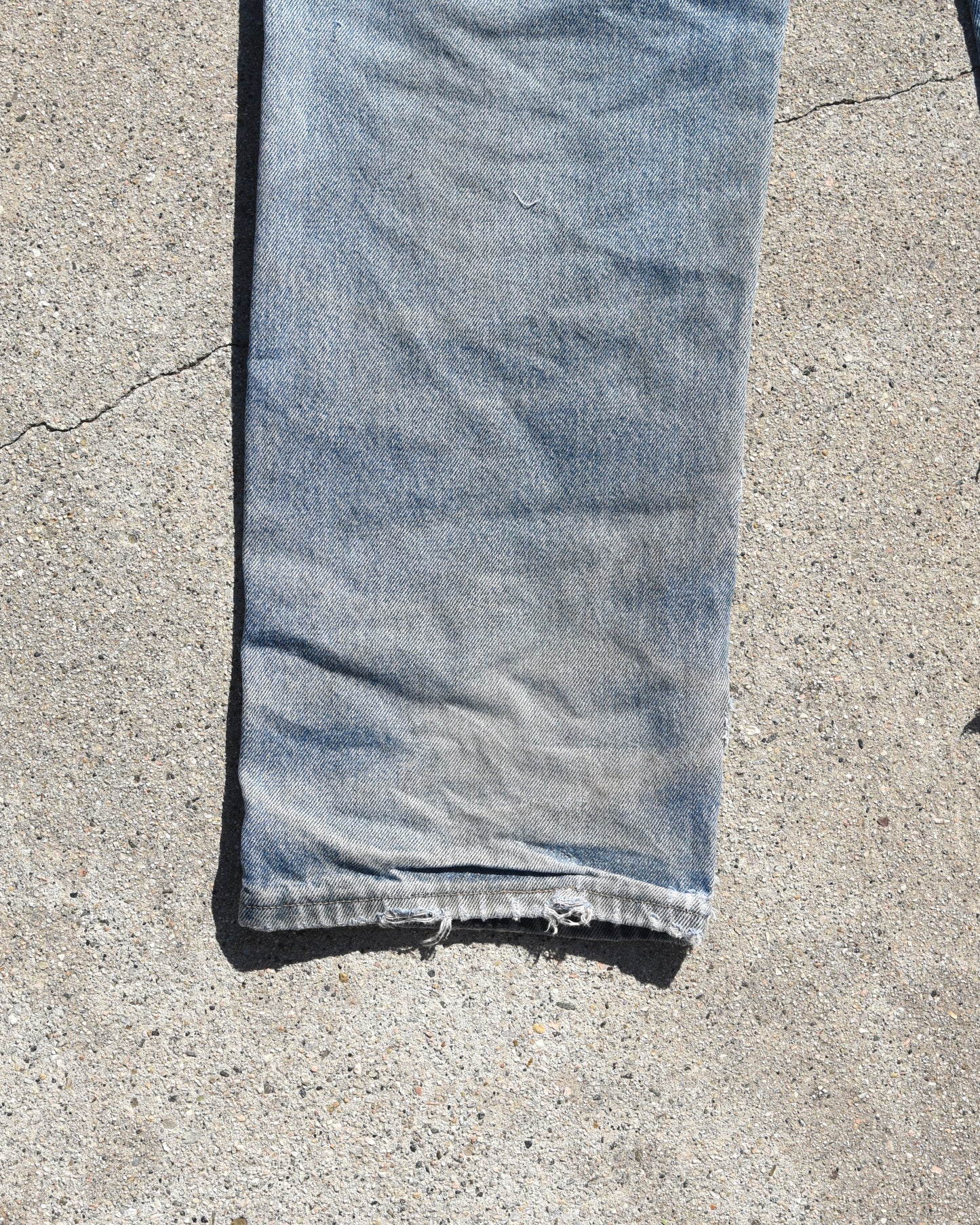 1990s Faded and Repaired Wrangler Double Knee Denim Jeans