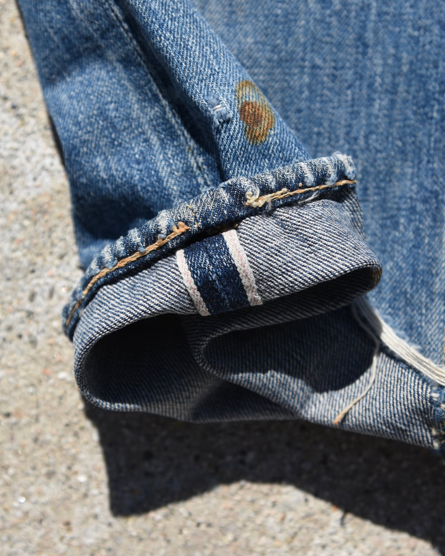 1950s Levi’s 501xx Selvedge Denim Thrashed and Repaired