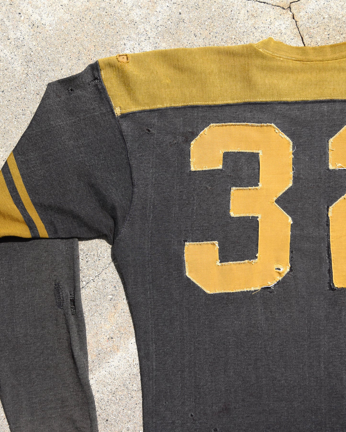 1950s Sun Faded Cotton Football Jersey