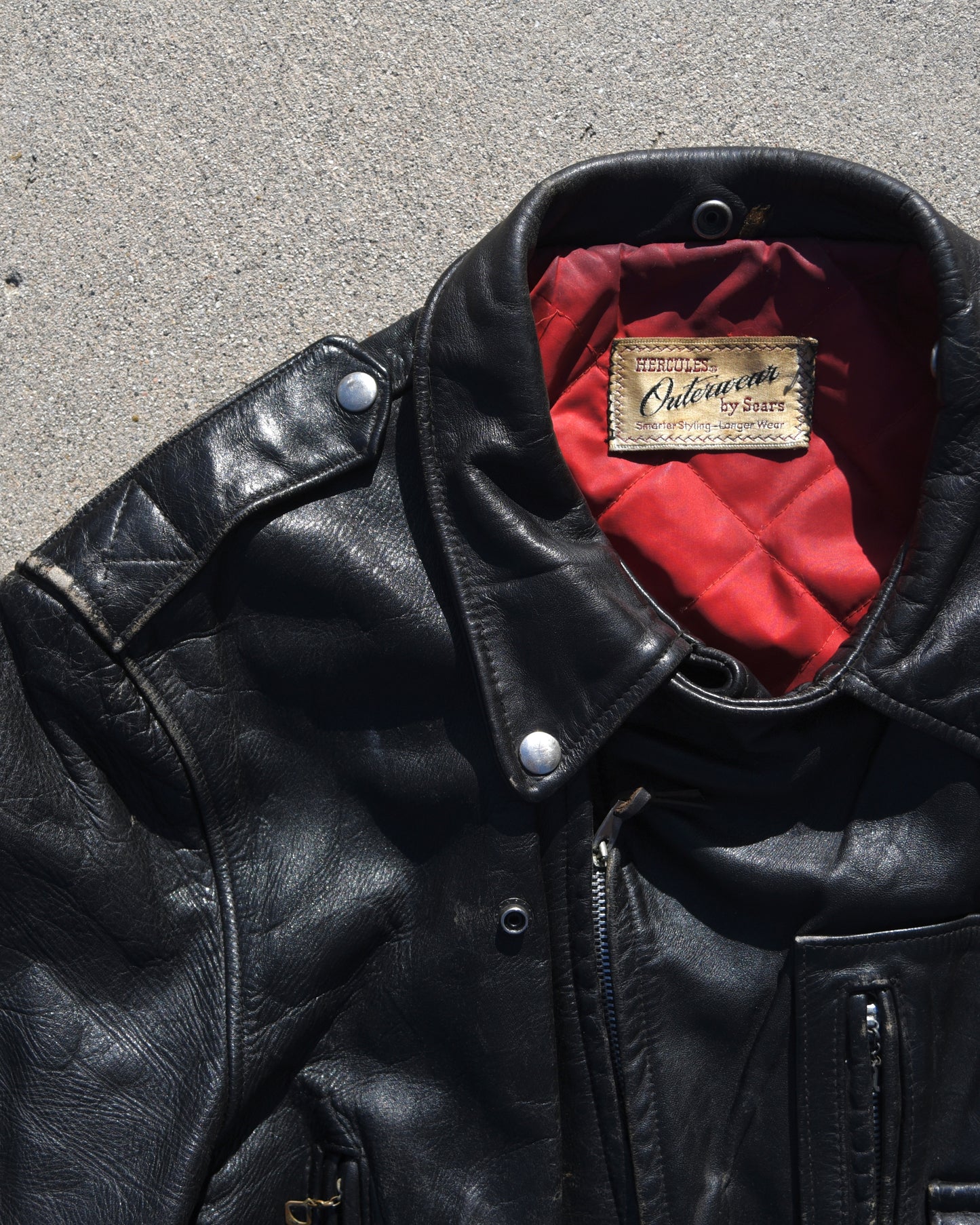 1950s Hercules Horsehide D-Pocket Motorcycle Jacket