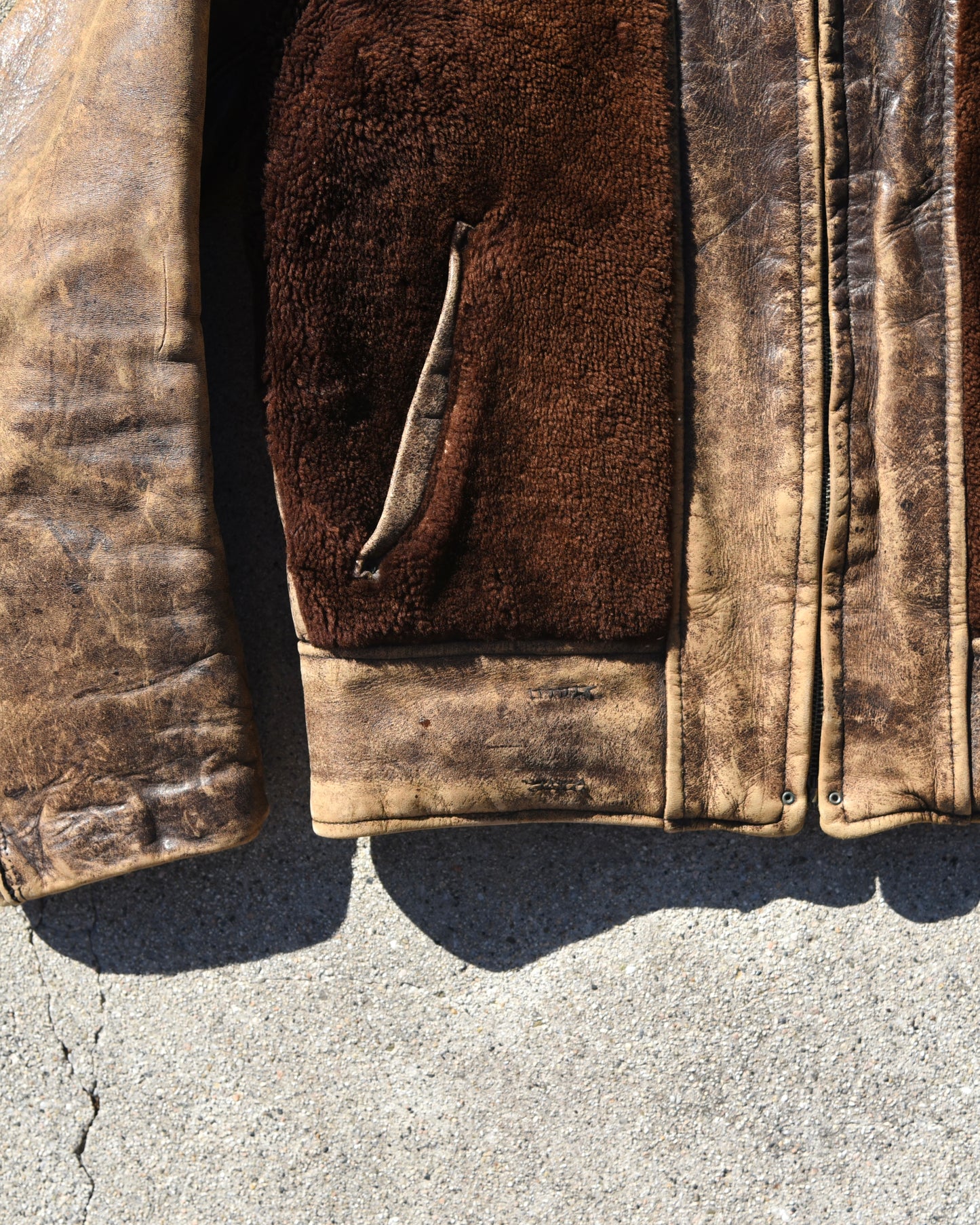 1940s Laskin Lamb Grizzly Fur Horsehide Jacket