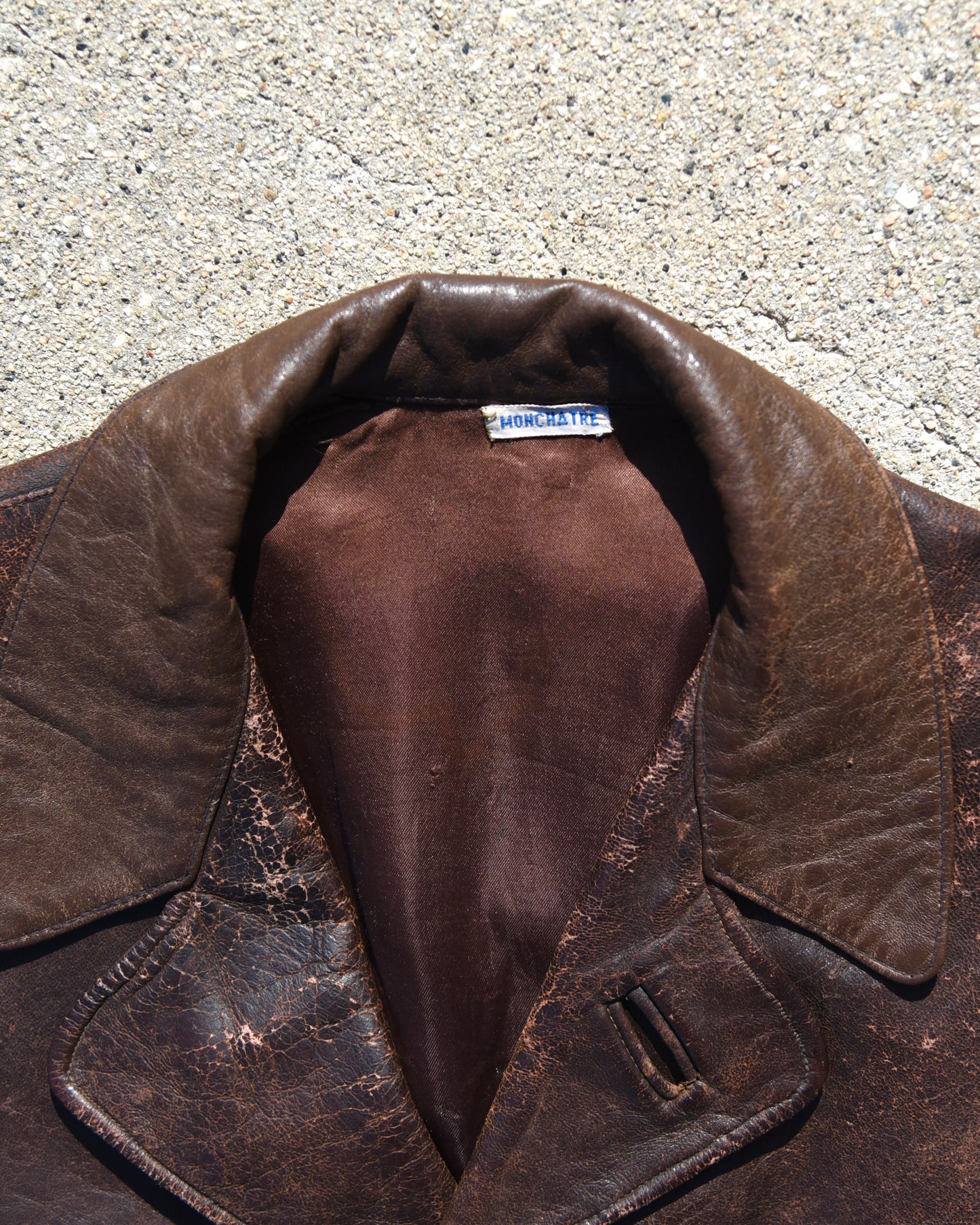1930s French Cyclist Horsehide Leather Jacket