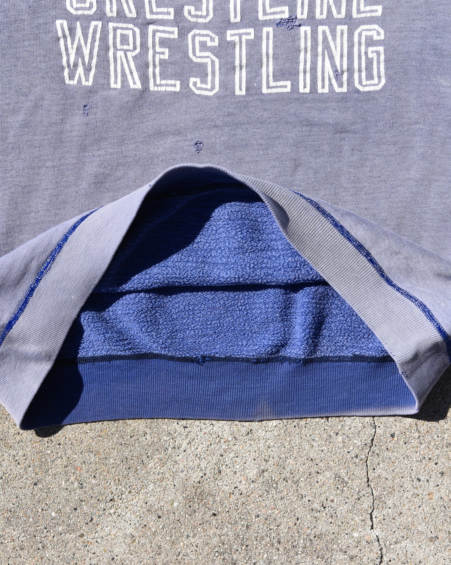 1960s Sun Faded Crestline Wrestling Single V Sweatshirt