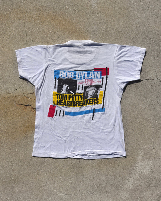 1986 Bob Dylan x Tom Petty and The Heartbreakers Alone Together True Confessions Tour Tshirt