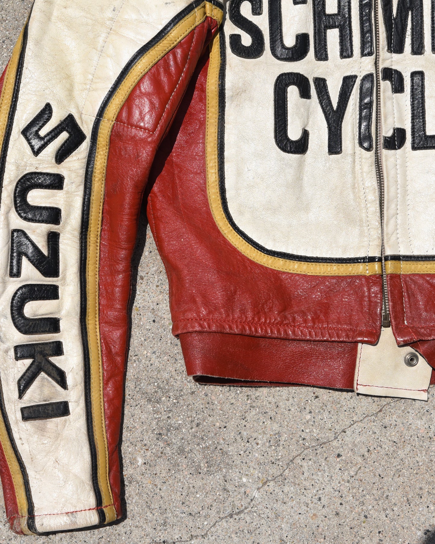1970s Bates x Schmidt Cycle Suzuki Motorcycle Racing Jacket