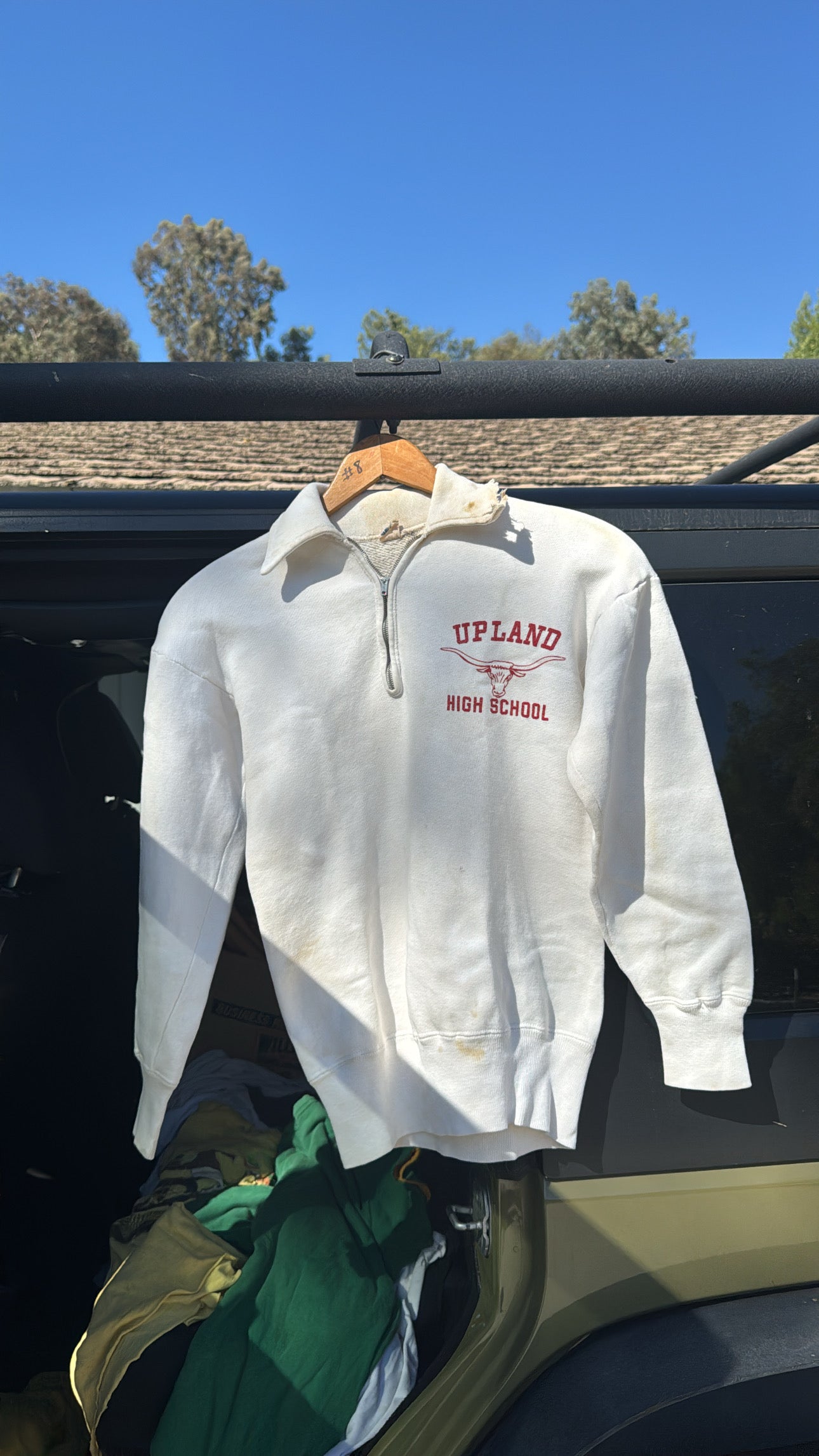 1950s Champion Upland High School Quarter Zip Sweatshirt