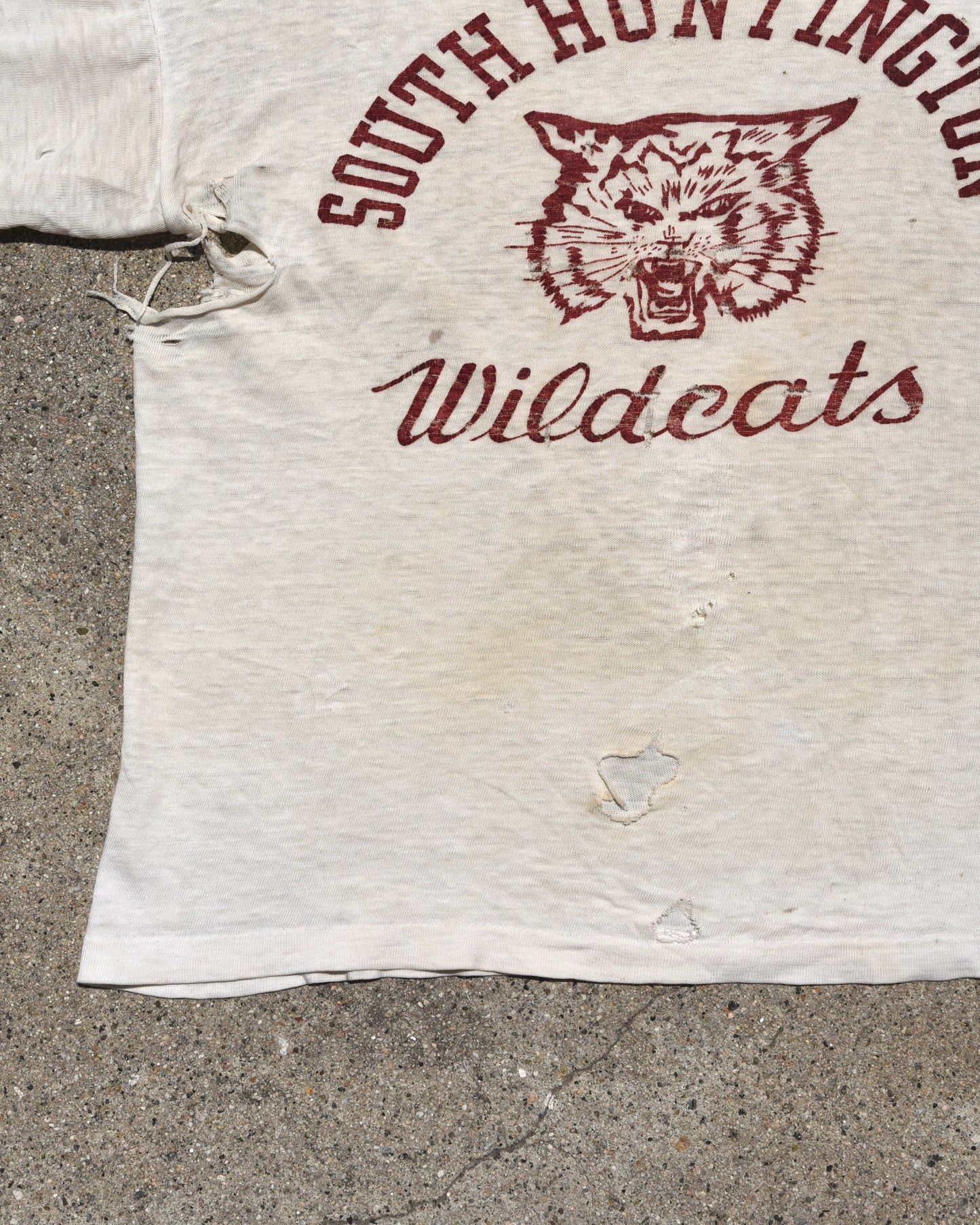 1950s Thrashed South Huntington Wildcats Tshirt