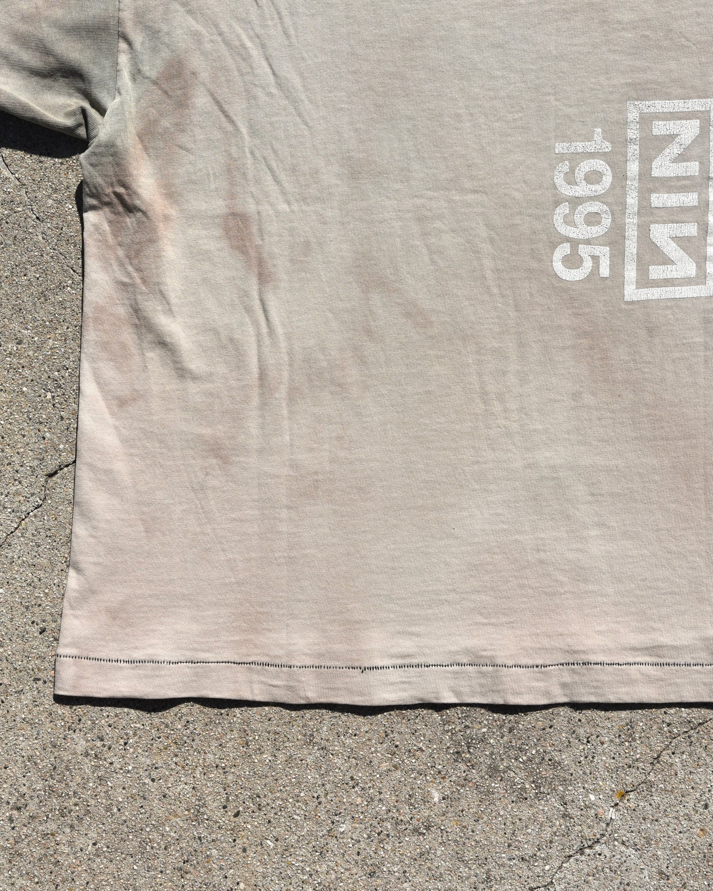 1995 Sun Faded Nine Inch Nails Further Down The Spiral Tshirt