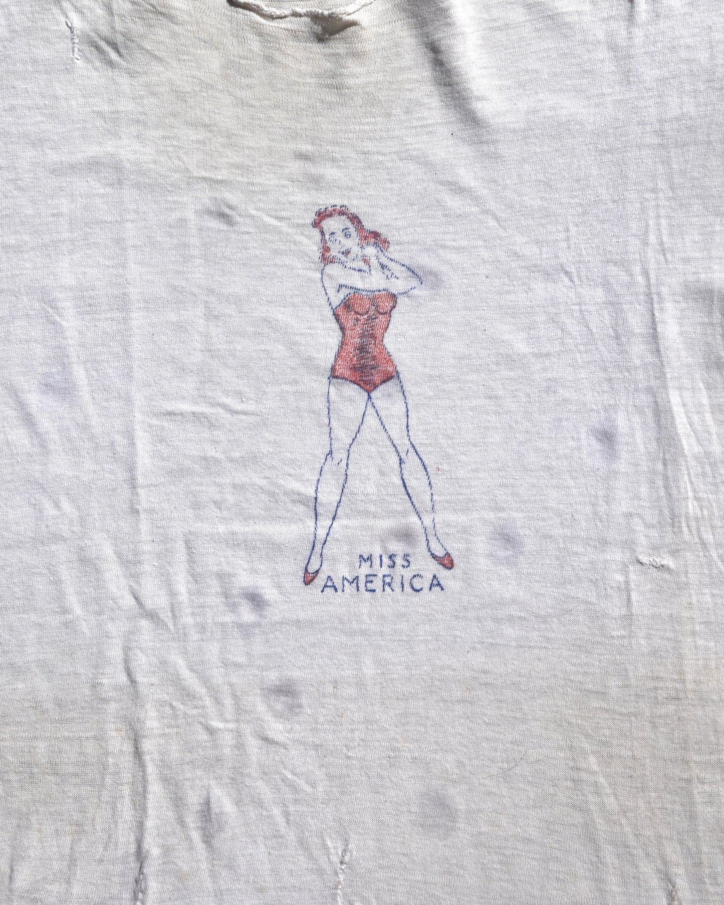 1950s Miss America Stenciled Tshirt