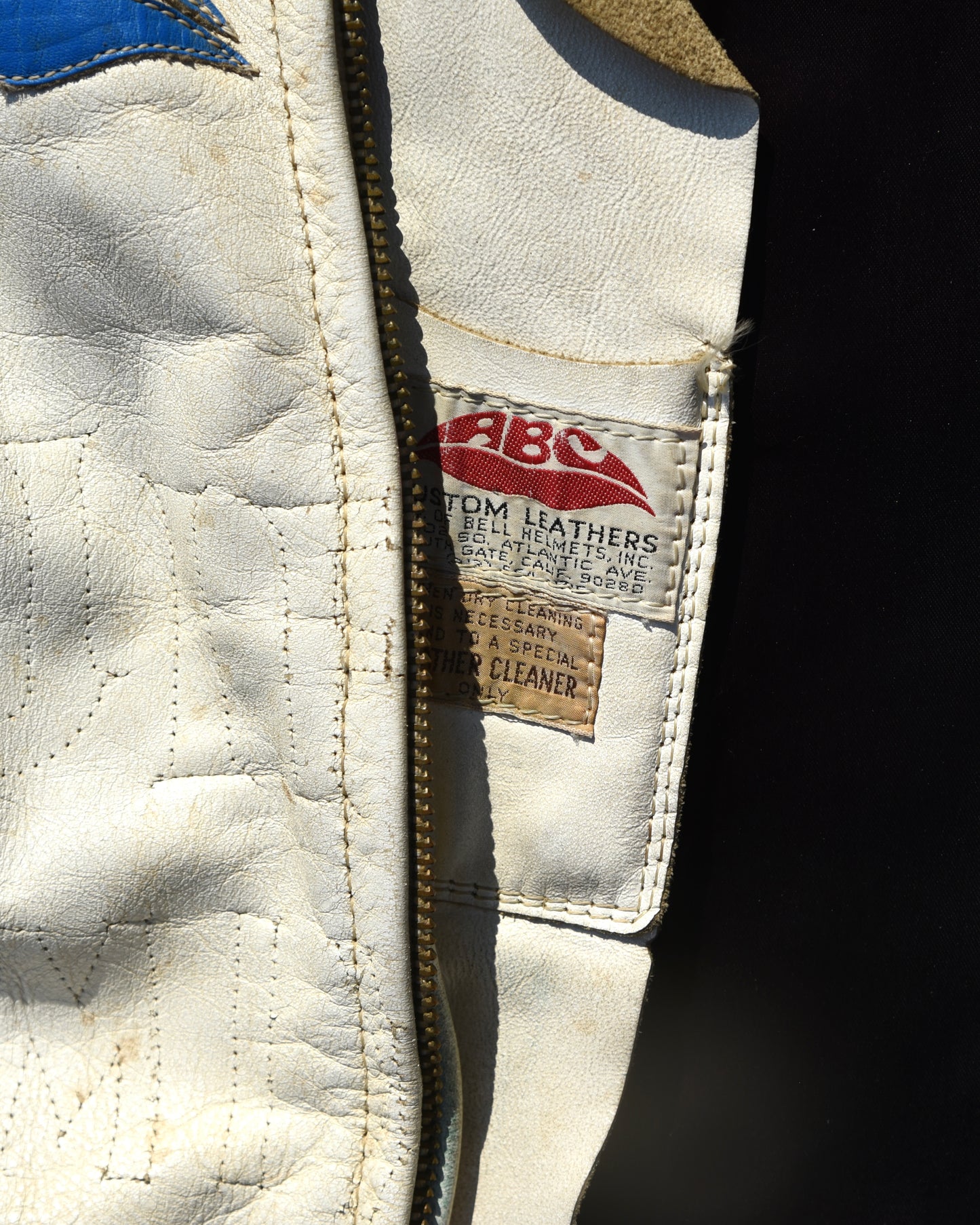 1960s ABC Motorcycle Racing Jacket Leather Cafe Racer